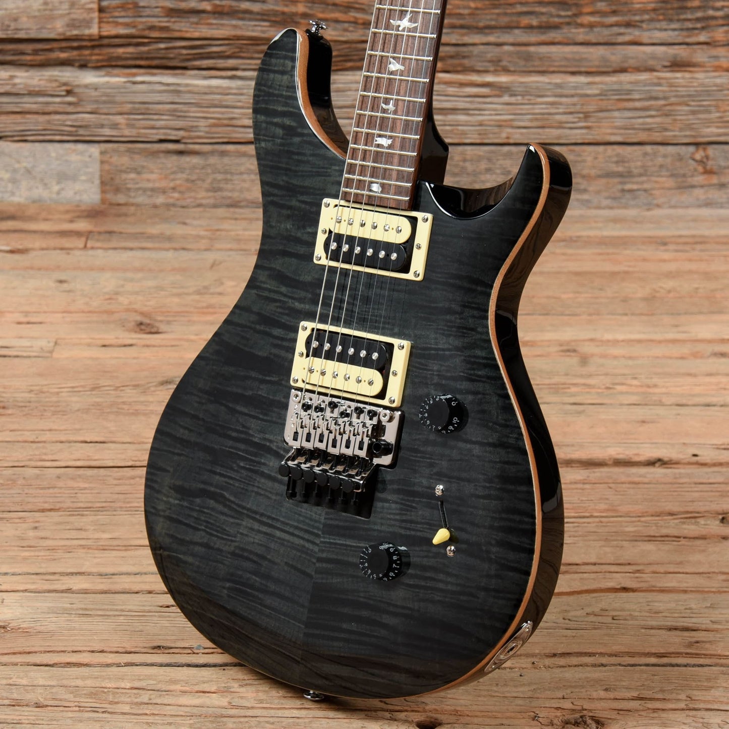 PRS SE Floyd Custom 24 Transparent Black 2019 Electric Guitars / Solid Body