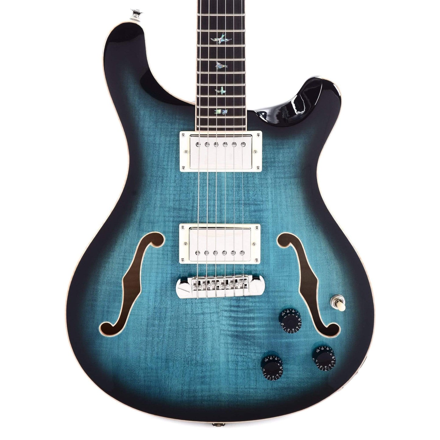 PRS SE Hollowbody II Piezo Peacock Blue Burst Electric Guitars / Solid Body