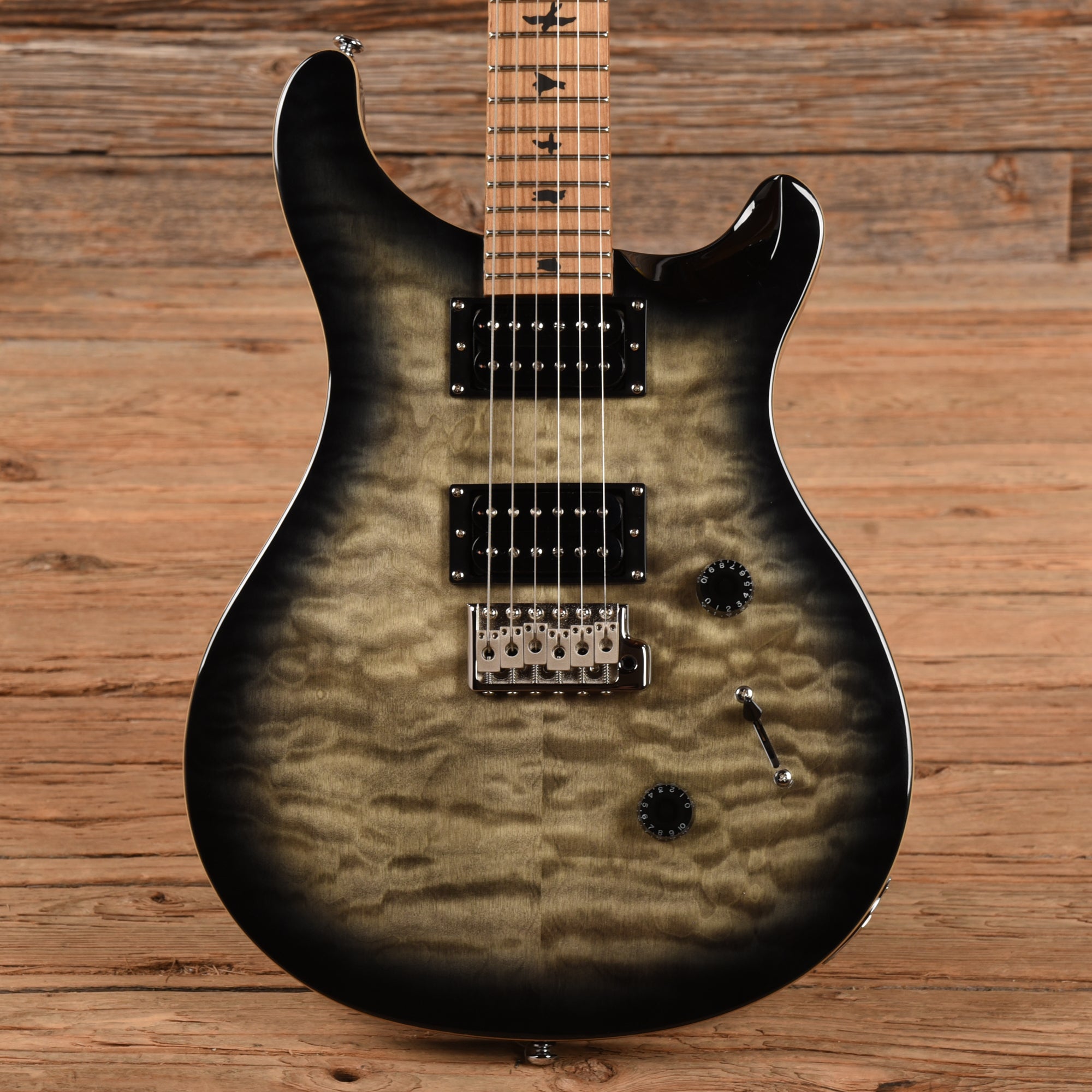 PRS SE Limited Edition Custom 24 w/Roasted Maple Neck Transparent Black Quilt 2019 Electric Guitars / Solid Body