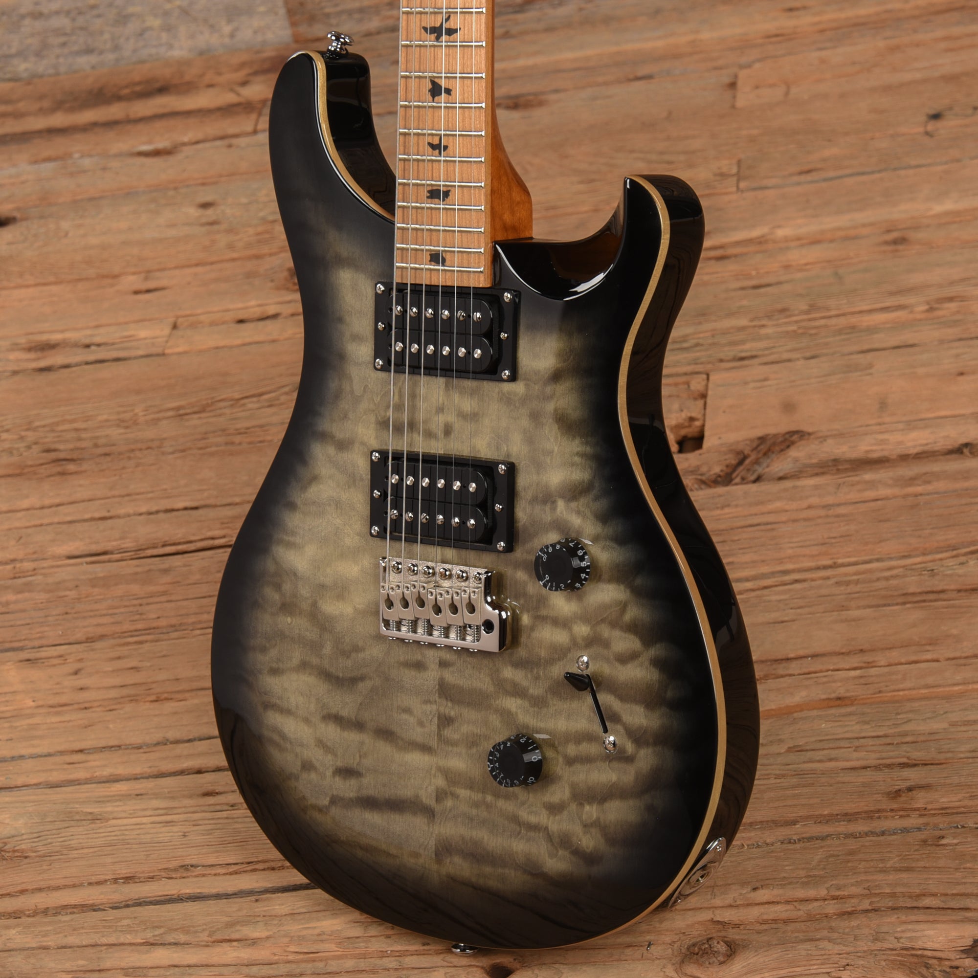 PRS SE Limited Edition Custom 24 w/Roasted Maple Neck Transparent Black Quilt 2019 Electric Guitars / Solid Body