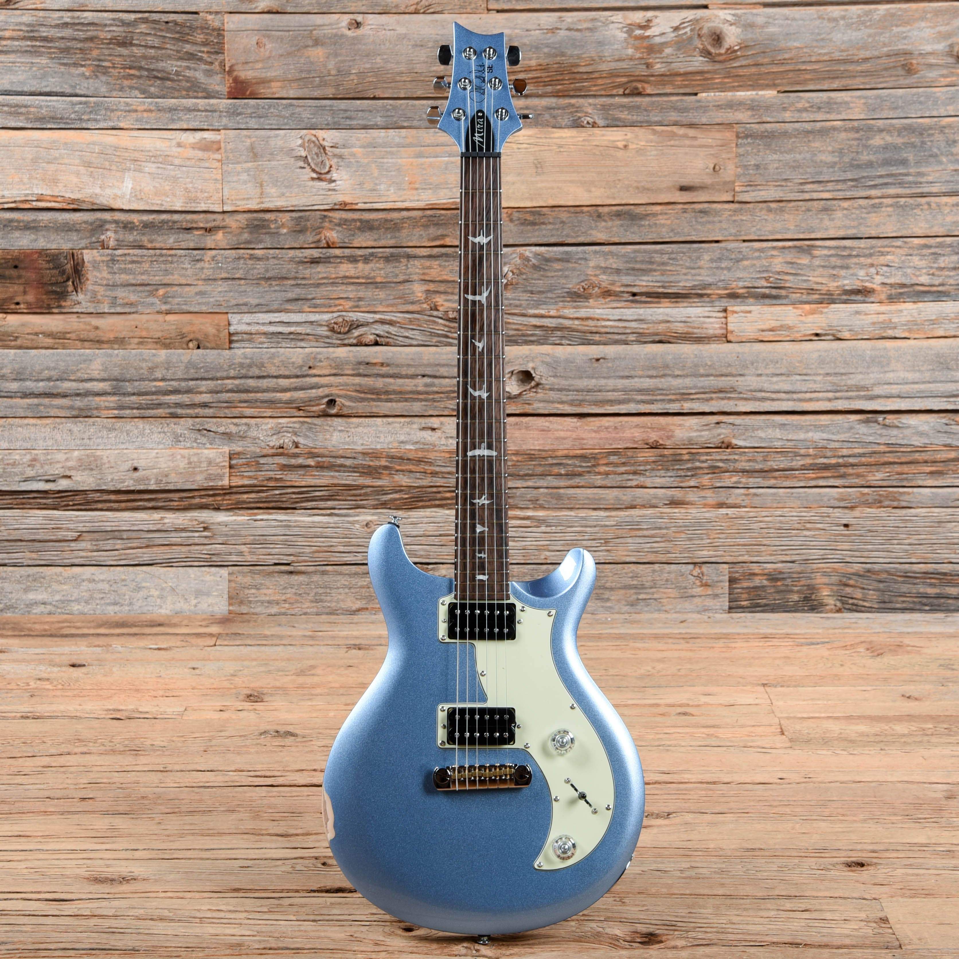 PRS SE Mira Frost Blue Metallic Electric Guitars / Solid Body