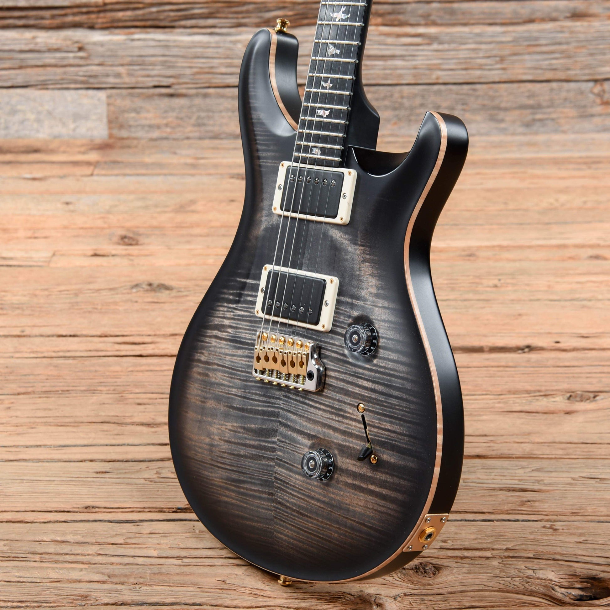 PRS Wood Library Custom 24 10 Top Charcoal Burst Satin 2017 Electric Guitars / Solid Body
