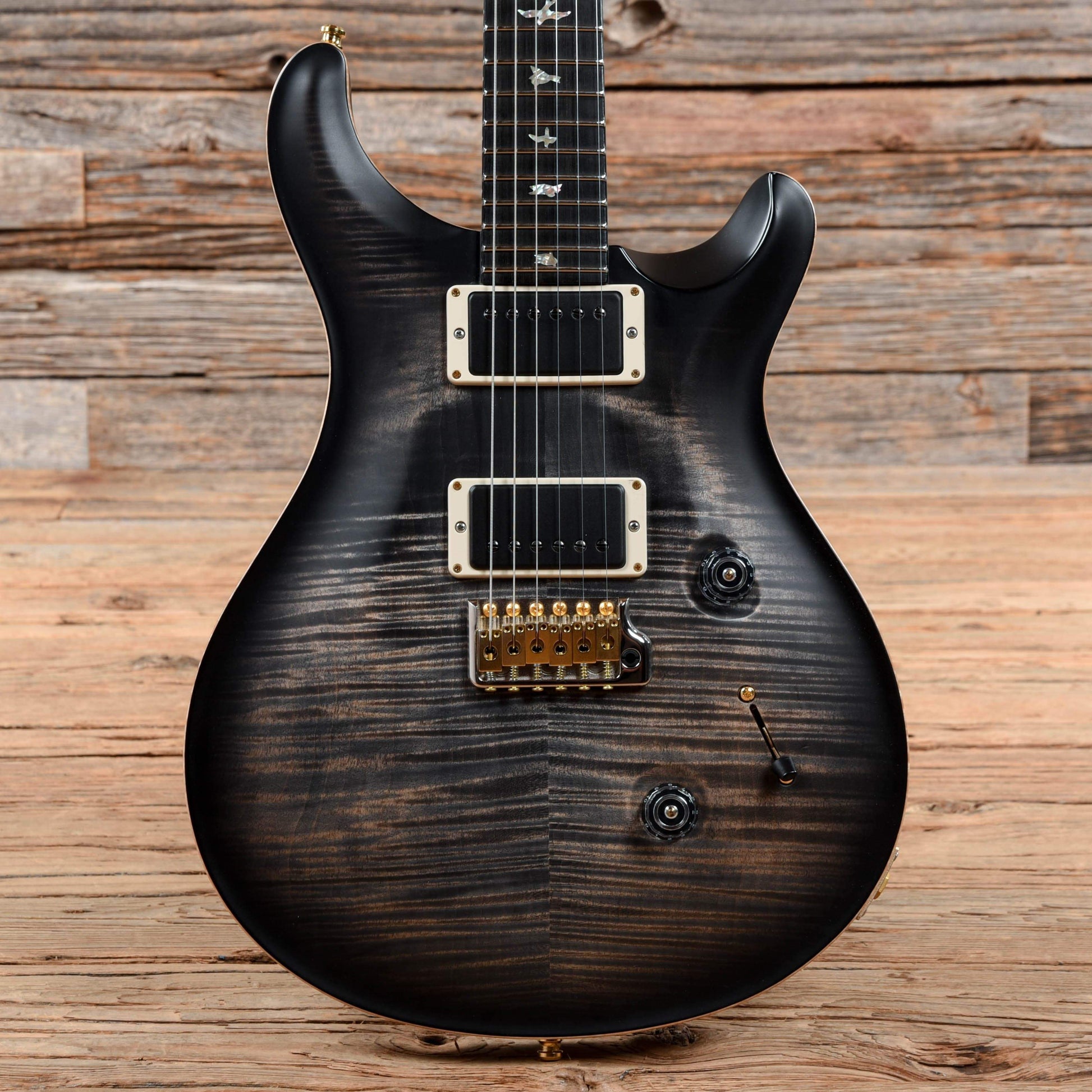 PRS Wood Library Custom 24 10 Top Charcoal Burst Satin 2017 Electric Guitars / Solid Body