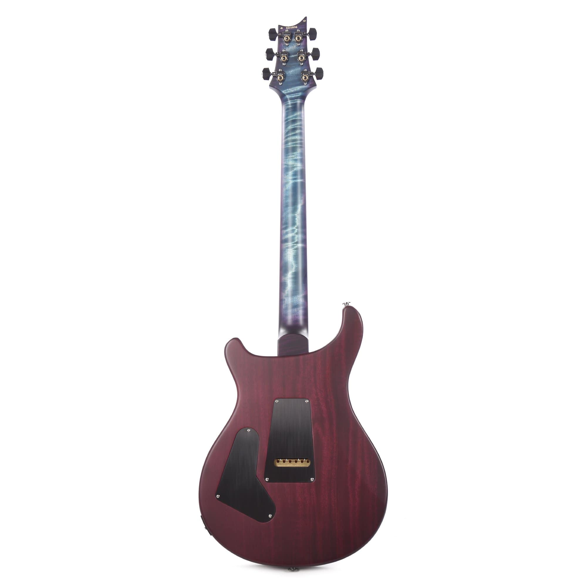 PRS Wood Library Custom 24 10 Top Flame Aquableux Purple Burst Satin w/Pattern Thin Stained Figured Maple Neck & Ebony Fingerboard Electric Guitars / Solid Body