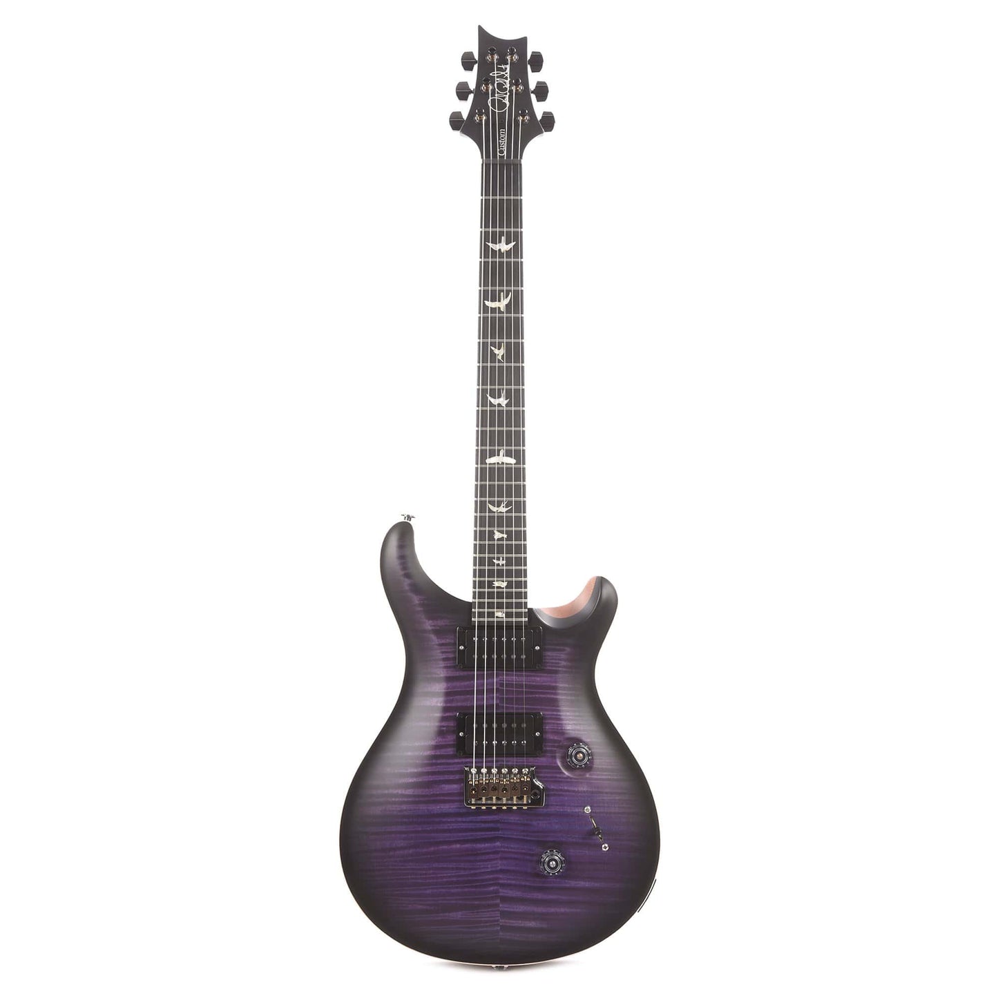 PRS Wood Library Custom 24 10 Top Flame Armando's Amethyst Smokeburst Satin w/Pattern Thin Stained Figured Maple Neck & Ebony Fingerboard Electric Guitars / Solid Body