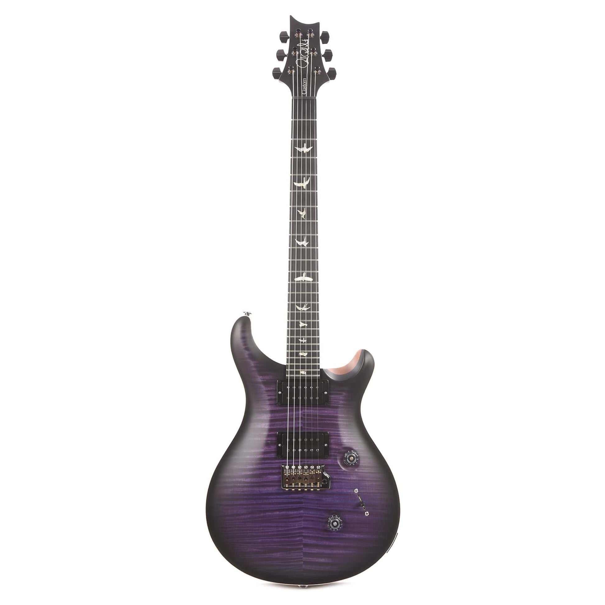 PRS Wood Library Custom 24 10 Top Flame Armando's Amethyst Smokeburst Satin w/Pattern Thin Stained Figured Maple Neck & Ebony Fingerboard Electric Guitars / Solid Body