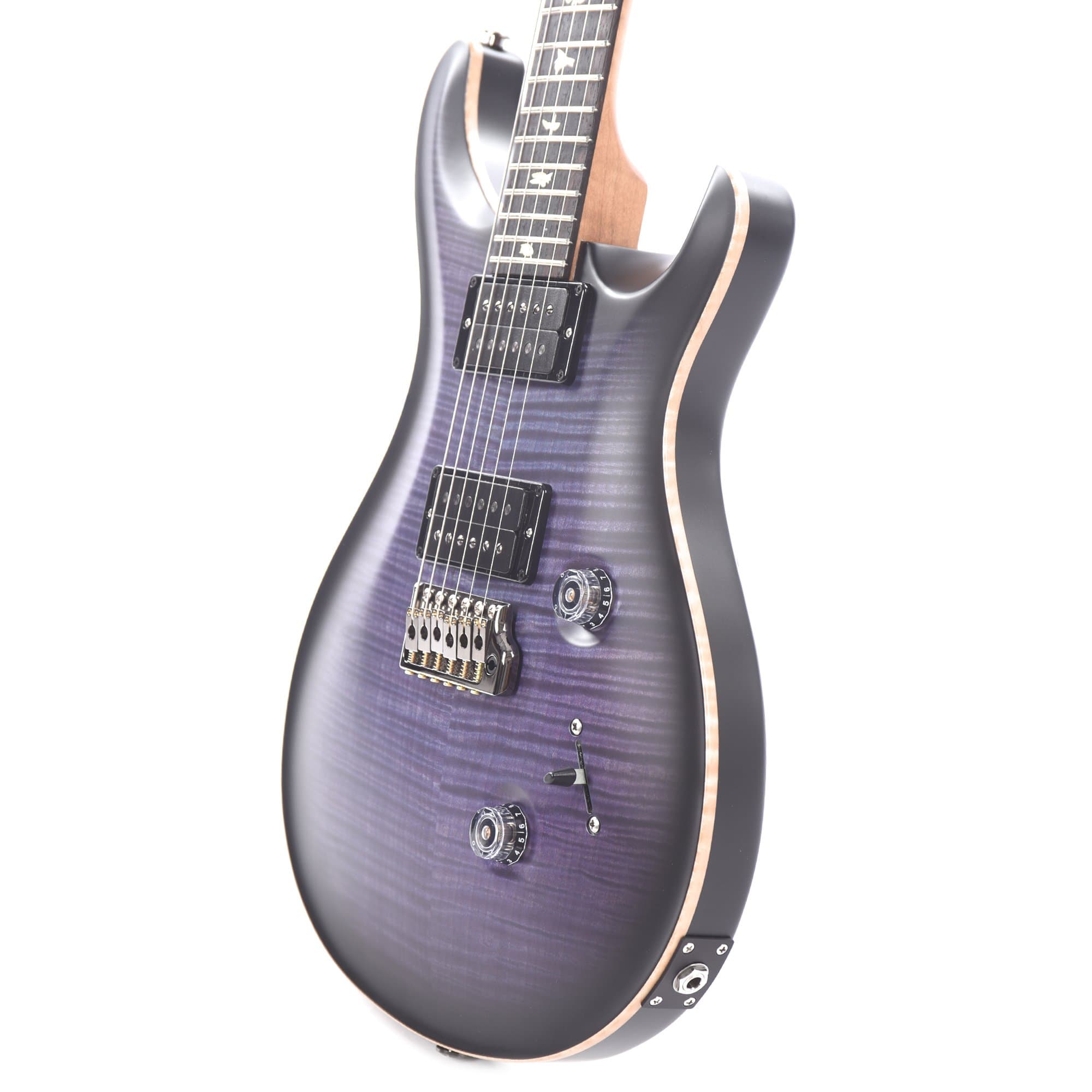 PRS Wood Library Custom 24 10 Top Flame Armando's Amethyst Smokeburst Satin w/Pattern Thin Torrefied Maple Neck & Brazilian Rosewood Fingerboard Electric Guitars / Solid Body