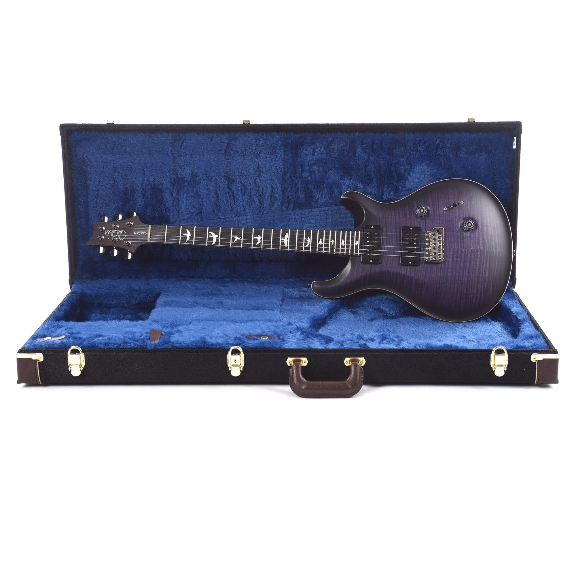 PRS Wood Library Custom 24 10 Top Flame Armando's Amethyst Smokeburst Satin w/Pattern Thin Torrefied Maple Neck & Brazilian Rosewood Fingerboard Electric Guitars / Solid Body