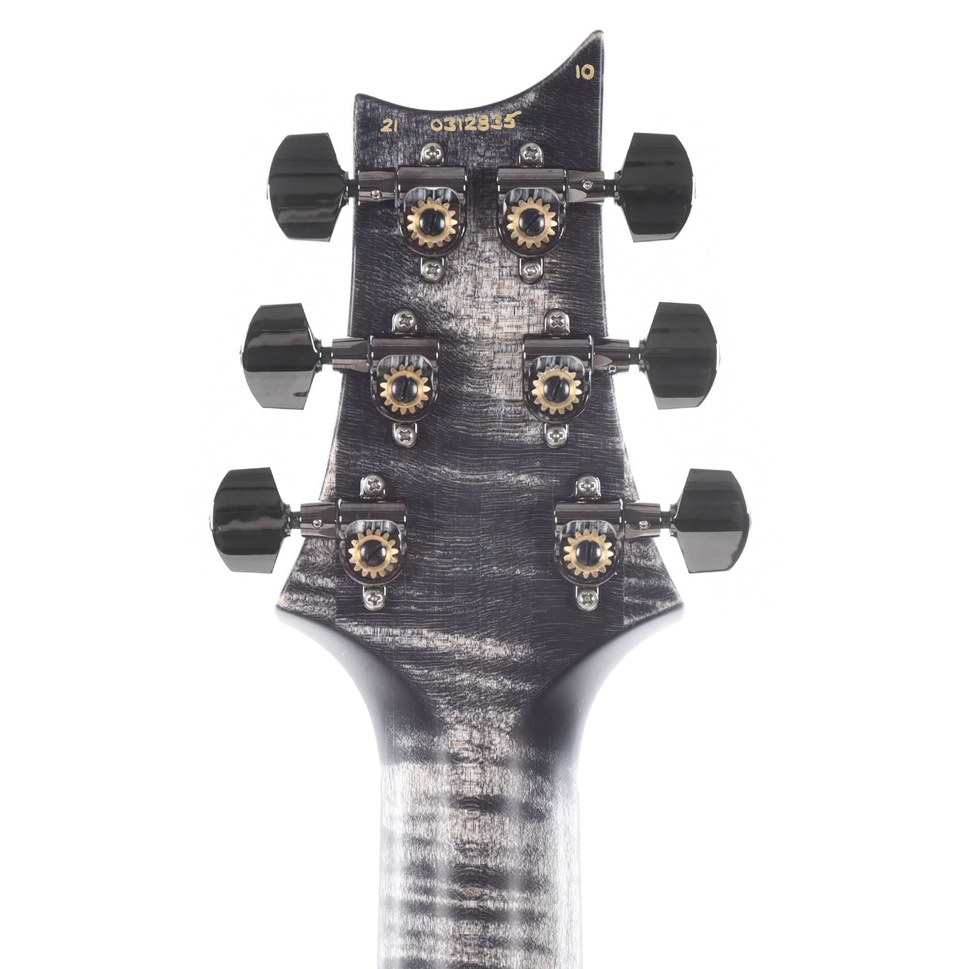 PRS Wood Library Custom 24 10 Top Flame Charcoal Satin Electric Guitars / Solid Body