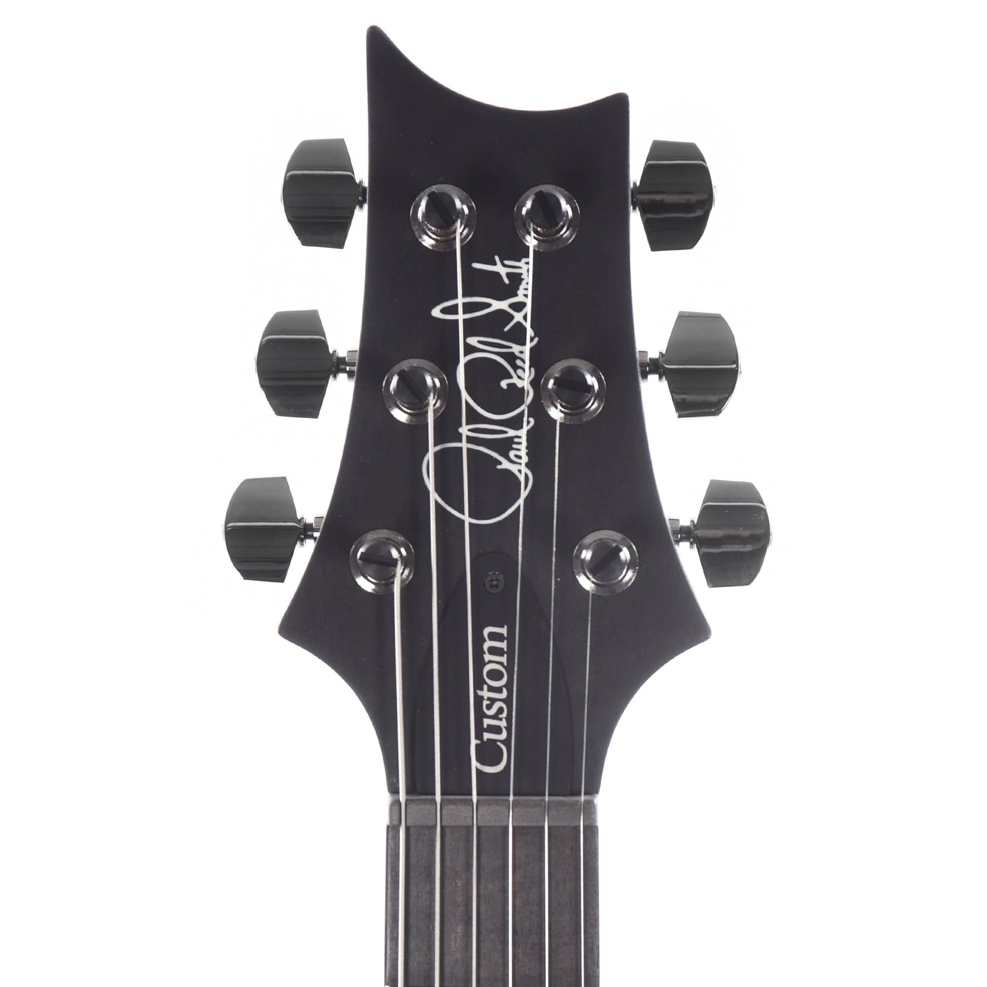 PRS Wood Library Custom 24 10 Top Flame Charcoal Satin Electric Guitars / Solid Body