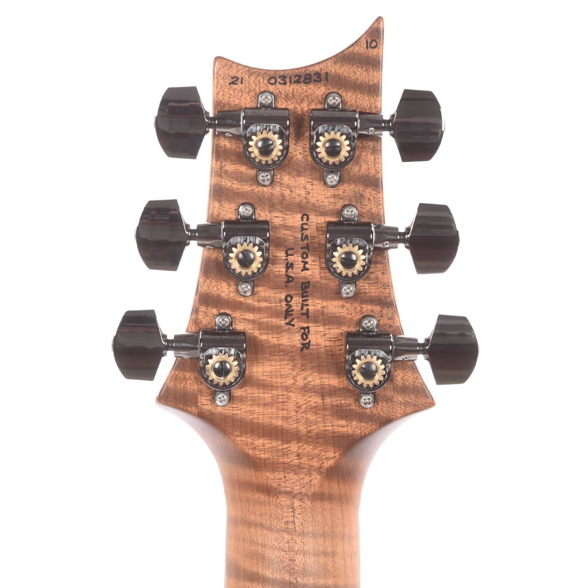 PRS Wood Library Custom 24 10 Top Flame Leprechaun Tooth Satin w/Pattern Thin Torrefied Maple Neck & Brazilian Rosewood Fingerboard Electric Guitars / Solid Body