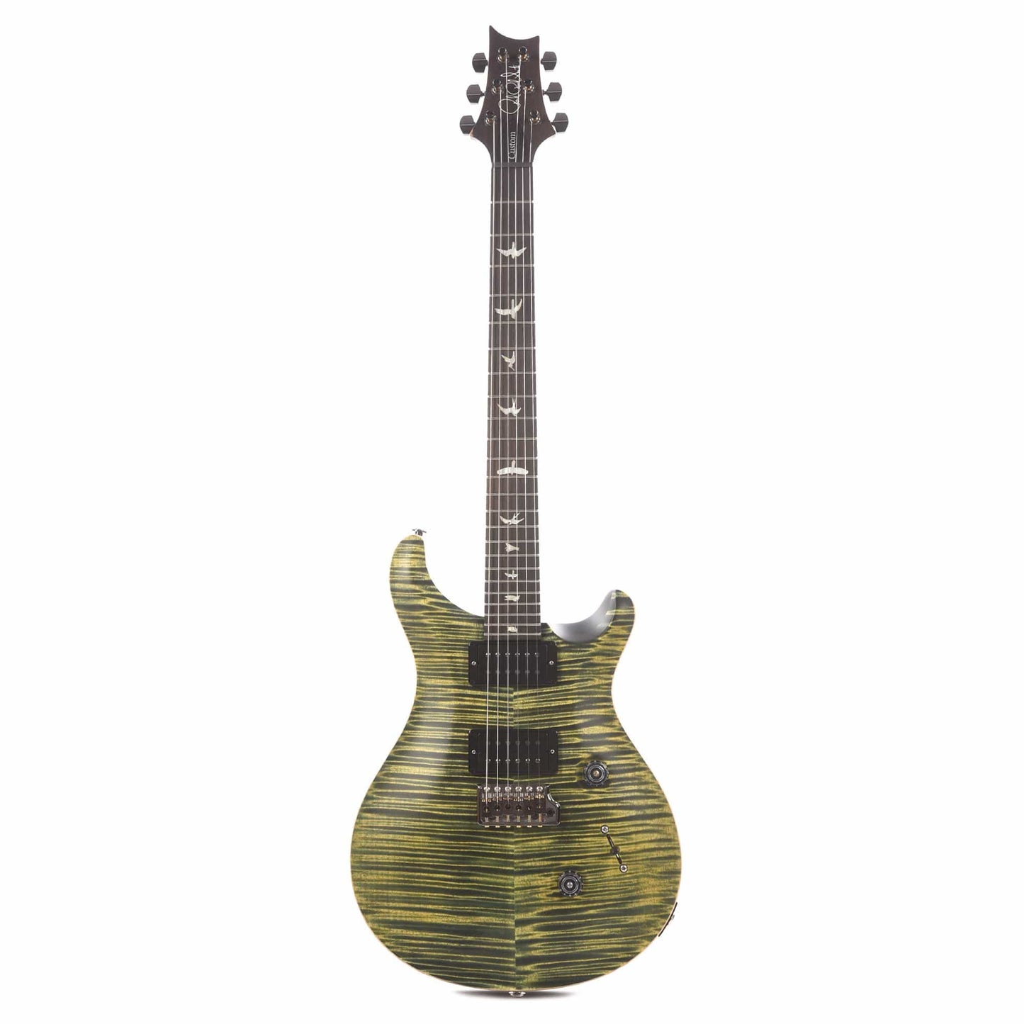PRS Wood Library Custom 24 10 Top Flame Leprechaun Tooth Satin w/Pattern Thin Torrefied Maple Neck & Brazilian Rosewood Fingerboard Electric Guitars / Solid Body