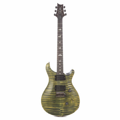 PRS Wood Library Custom 24 10 Top Flame Leprechaun Tooth Satin w/Pattern Thin Torrefied Maple Neck & Brazilian Rosewood Fingerboard Electric Guitars / Solid Body