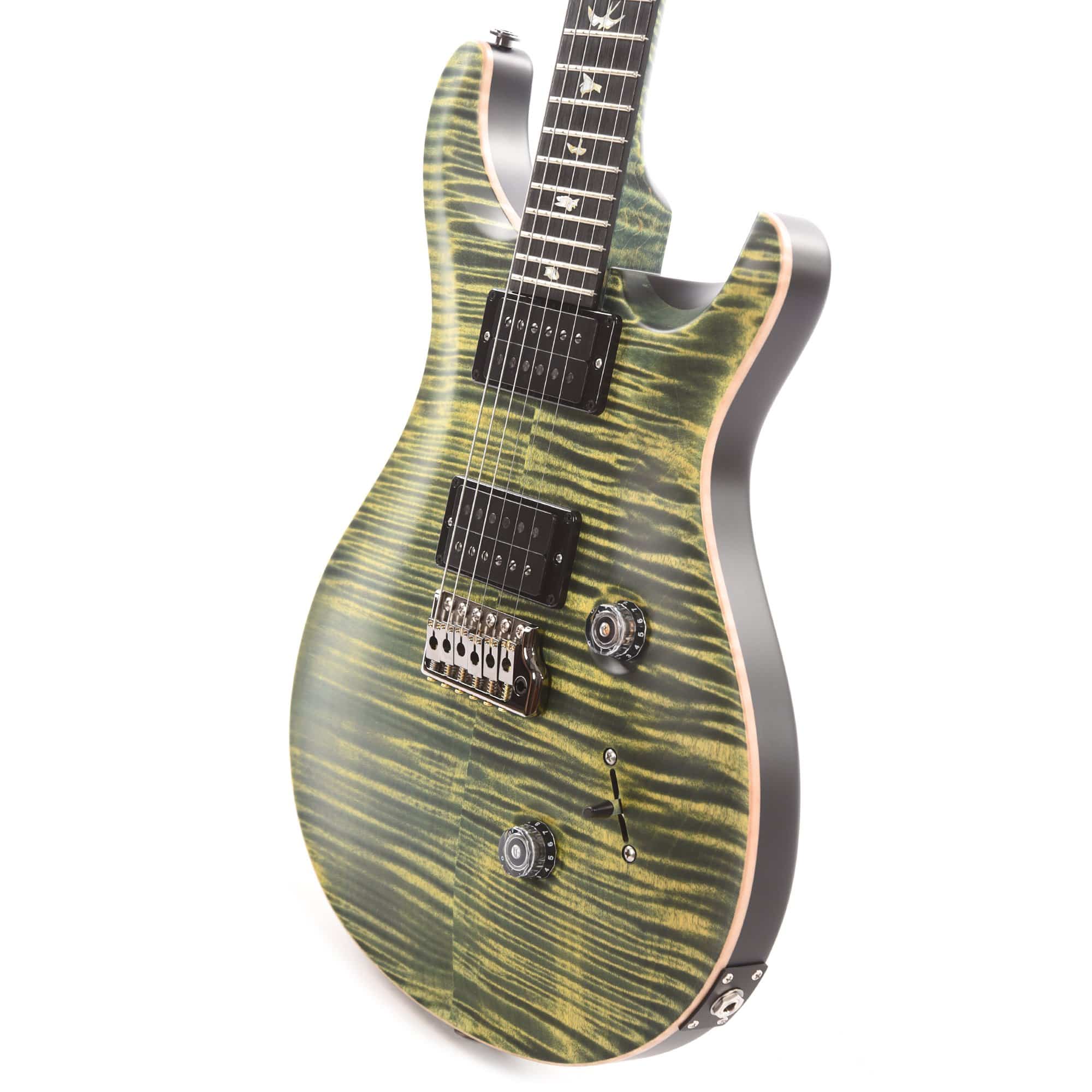 PRS Wood Library Custom 24 10 Top Flame Leprechaun Tooth Satin Electric Guitars / Solid Body