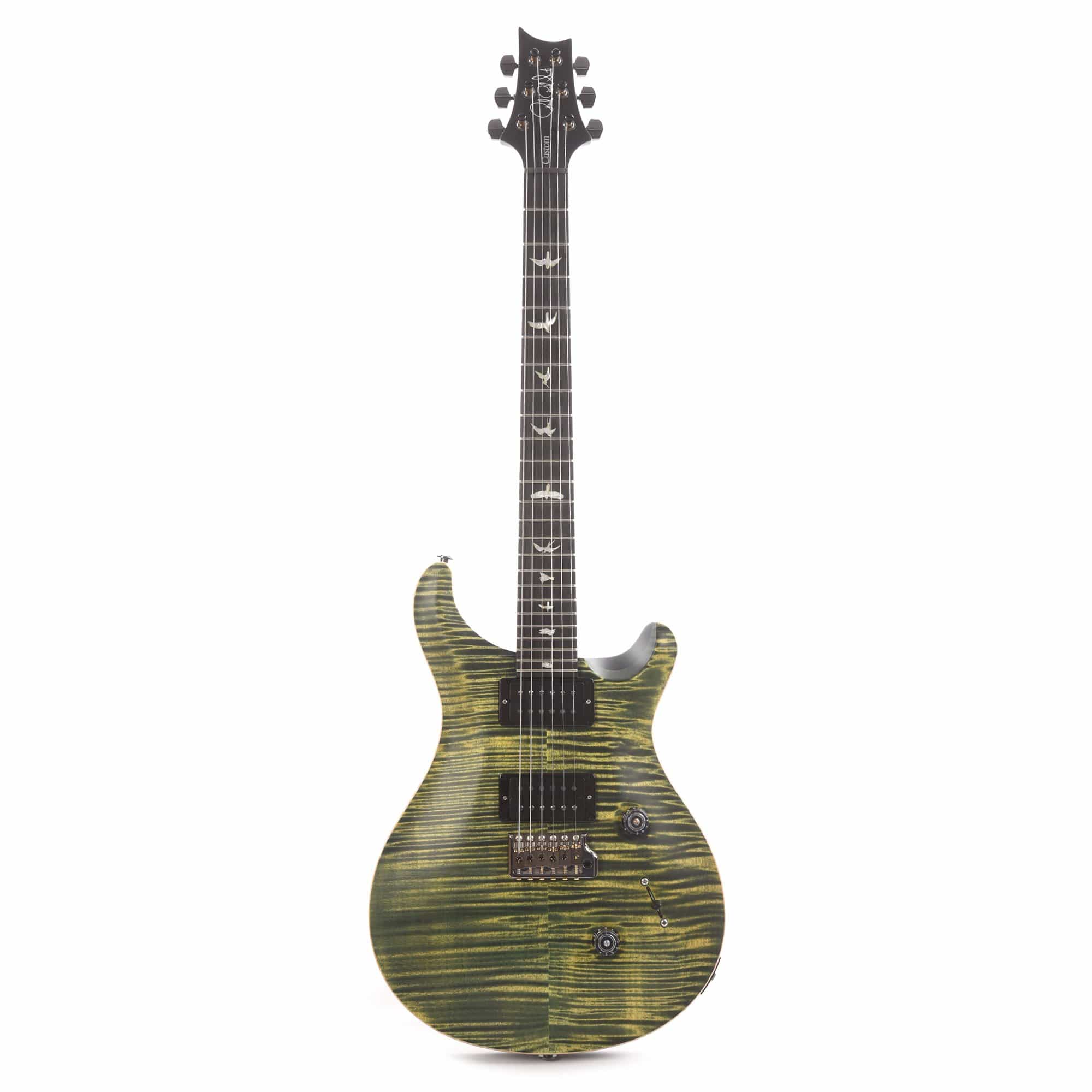 PRS Wood Library Custom 24 10 Top Flame Leprechaun Tooth Satin Electric Guitars / Solid Body