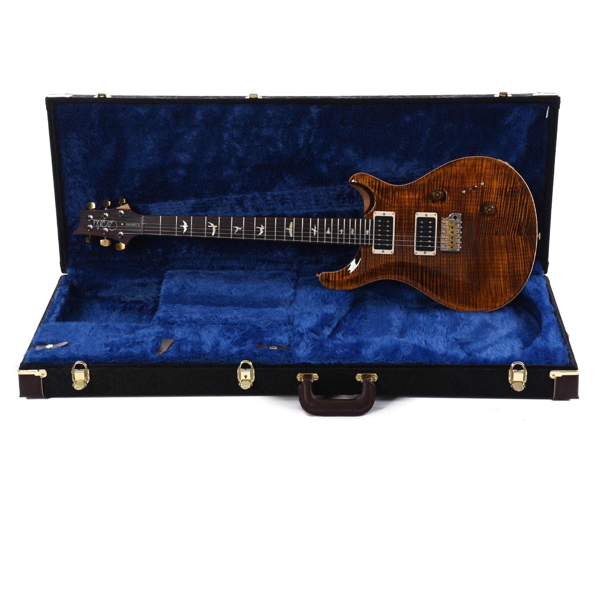 PRS Wood Library Custom 24 10-Top Flame Yellow Tiger w/Cocobolo Fingerboard & Korina Body Electric Guitars / Solid Body