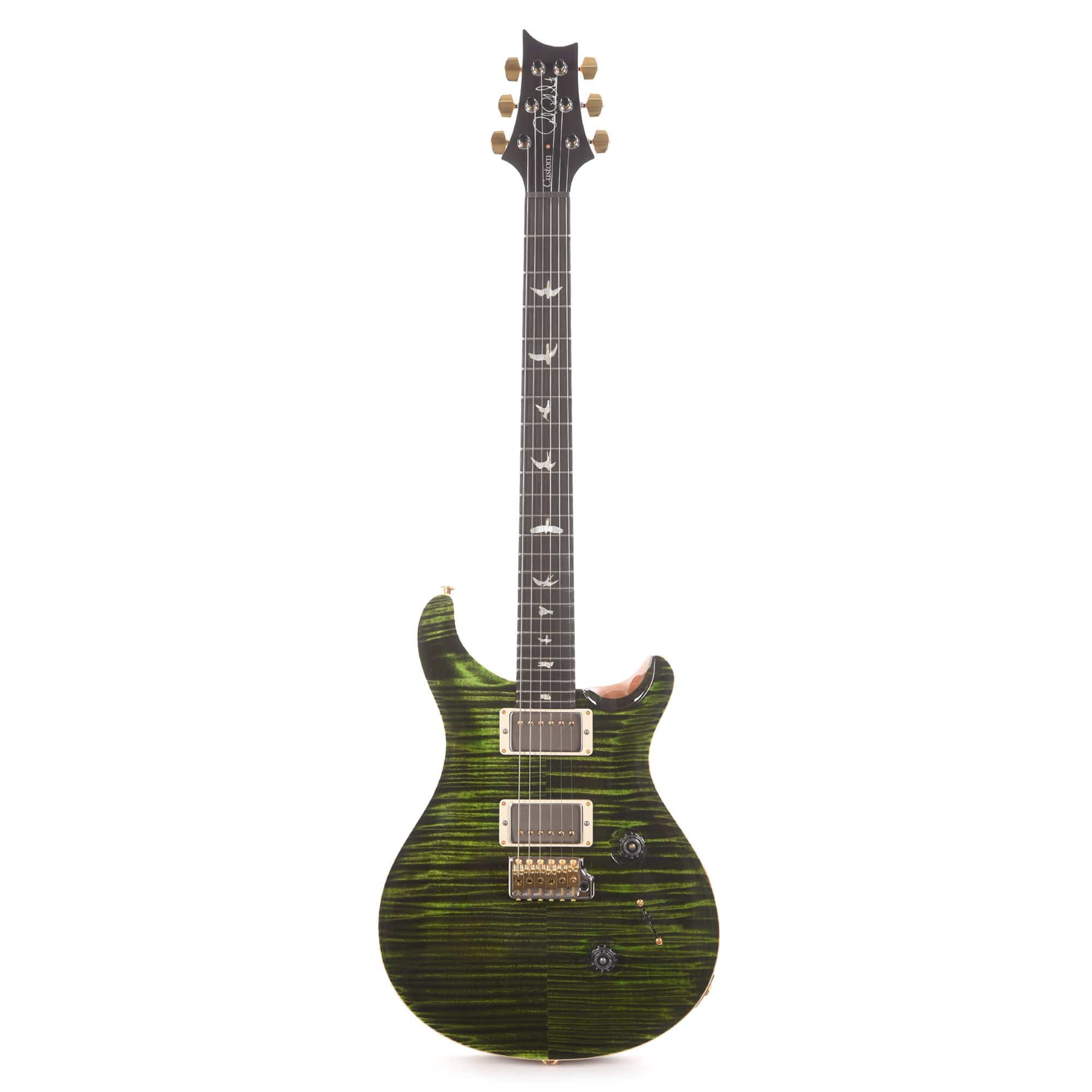 PRS Wood Library Custom 24 Artist Top Flame Jade Natural Back w/Figured Mahogany Neck, Ebony Fingerboard, & Pattern Thin Neck Electric Guitars / Solid Body
