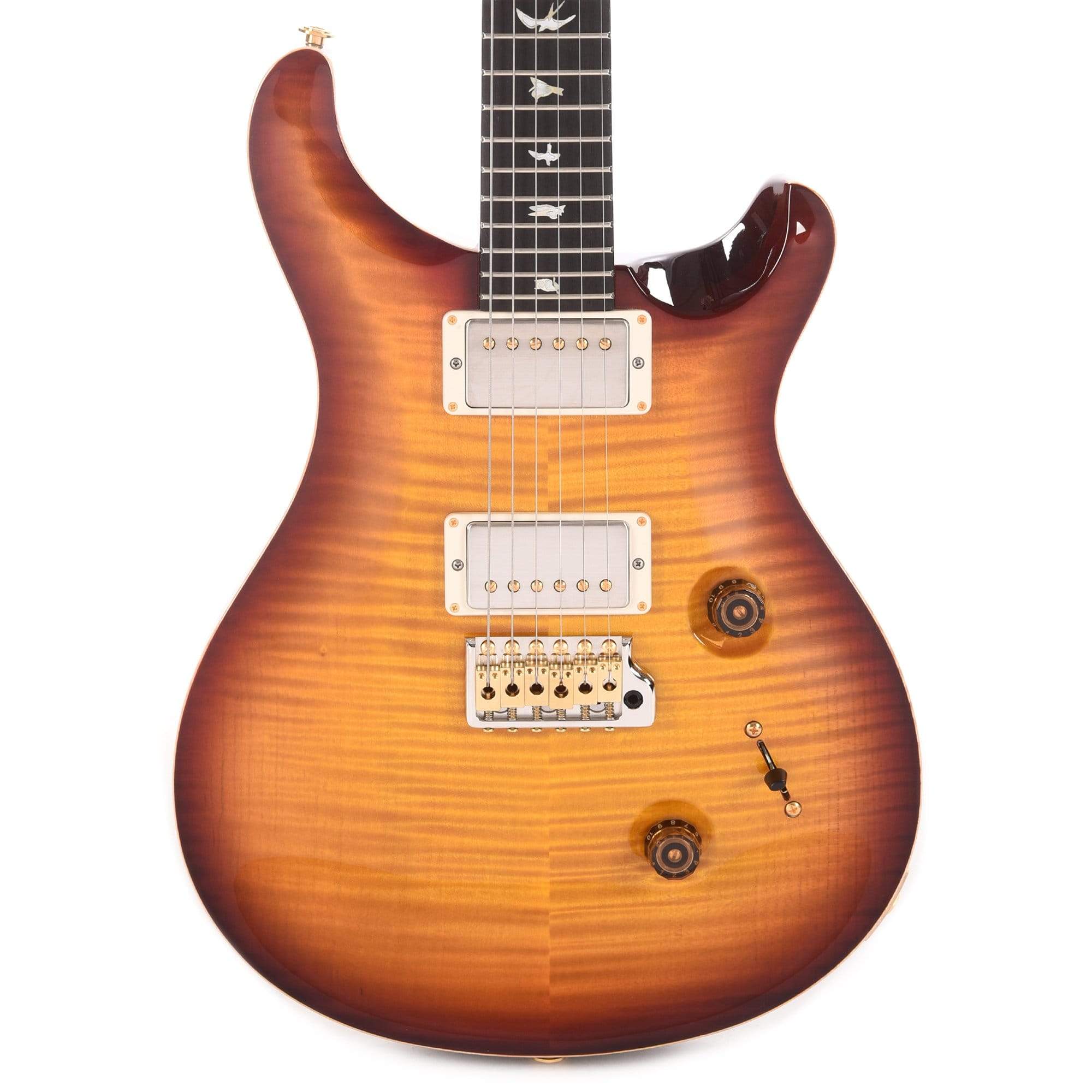 PRS Wood Library Custom 24 Artist Top Flame McCarty Sunburst w/Figured Mahogany Neck, Ebony Fingerboard, & Pattern Thin Neck Electric Guitars / Solid Body