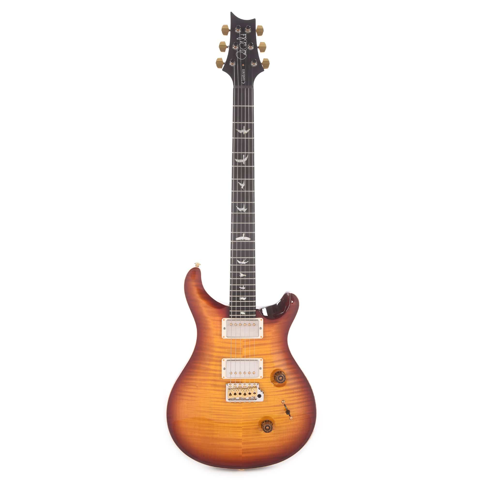 PRS Wood Library Custom 24 Artist Top Flame McCarty Sunburst w/Figured Mahogany Neck, Ebony Fingerboard, & Pattern Thin Neck Electric Guitars / Solid Body