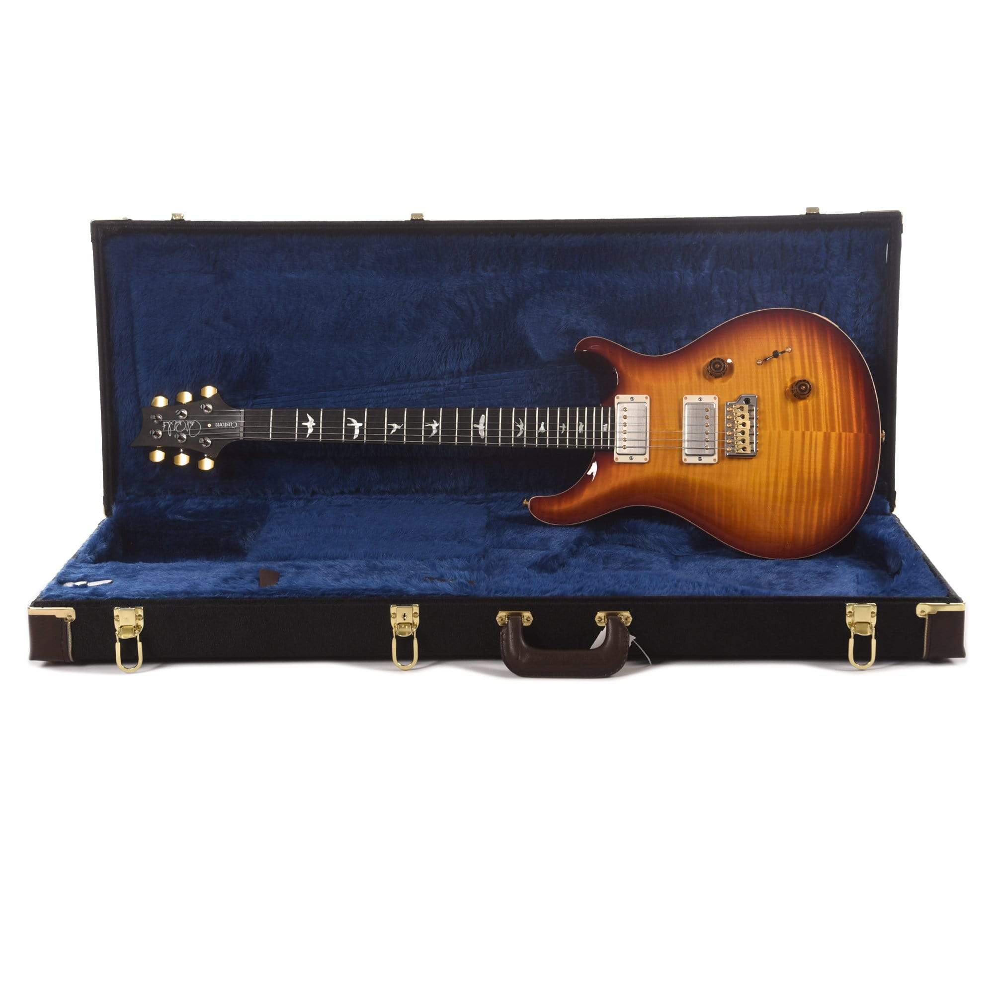 PRS Wood Library Custom 24 Artist Top Flame McCarty Sunburst w/Figured Mahogany Neck, Ebony Fingerboard, & Pattern Thin Neck Electric Guitars / Solid Body