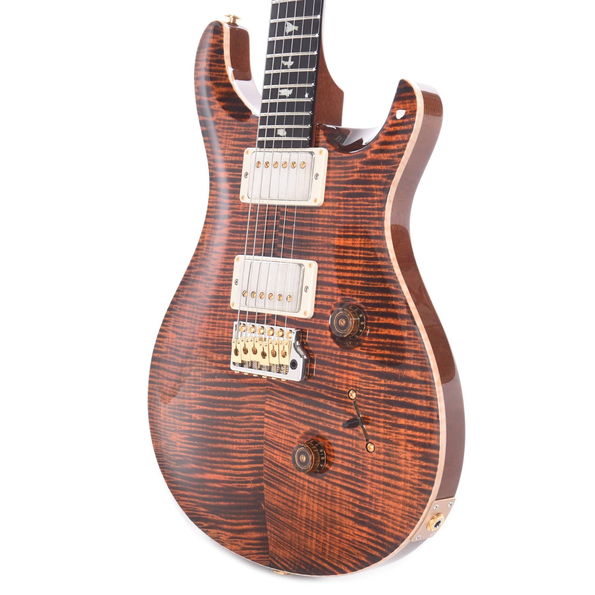 PRS Wood Library Custom 24 Artist Top Flame Orange Tiger w/Figured Mahogany Neck, Ebony Fingerboard, & Pattern Thin Neck Electric Guitars / Solid Body