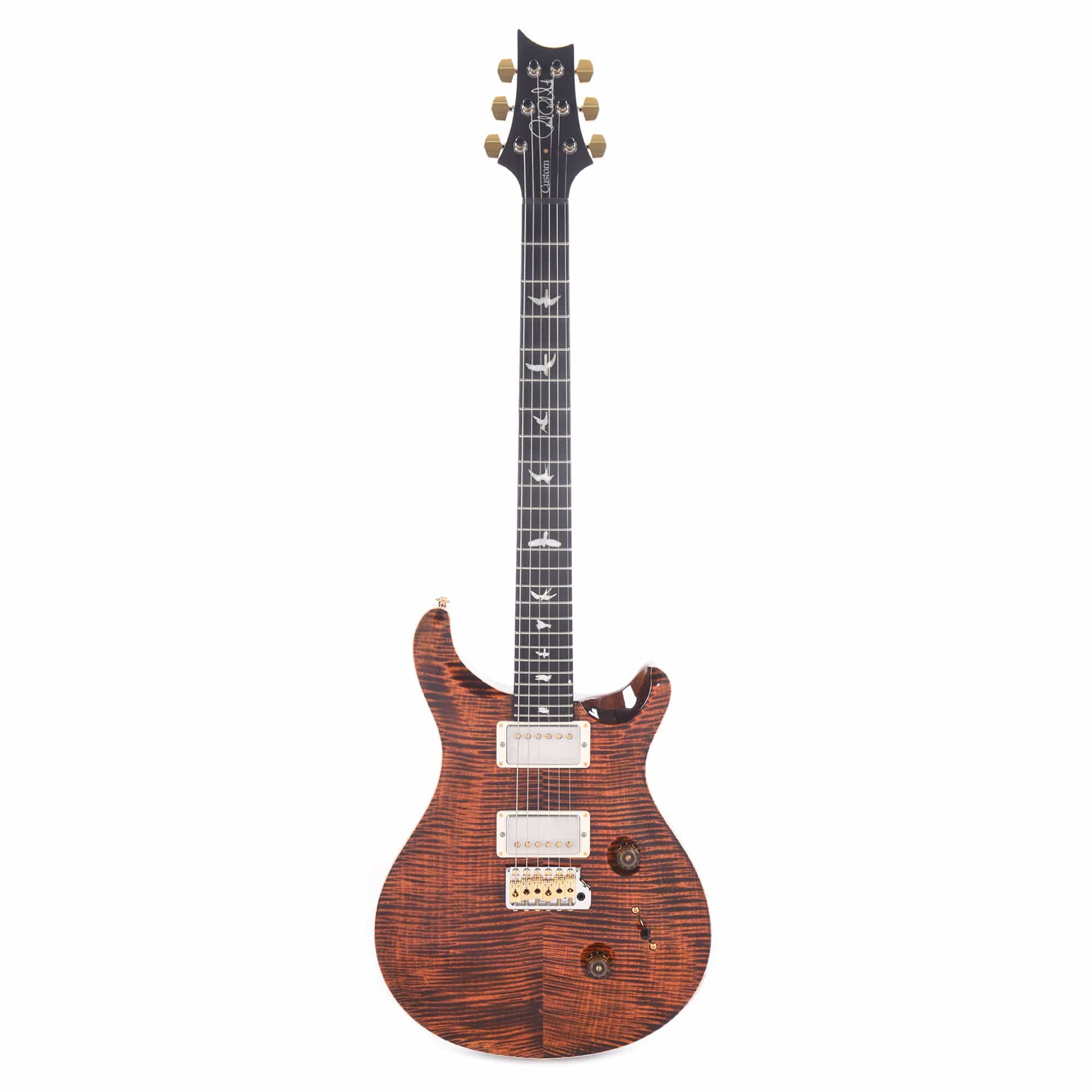 PRS Wood Library Custom 24 Artist Top Flame Orange Tiger w/Figured Mahogany Neck, Ebony Fingerboard, & Pattern Thin Neck Electric Guitars / Solid Body