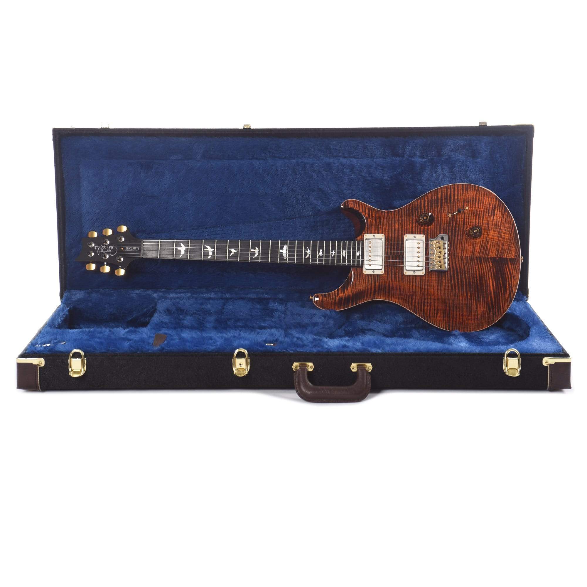 PRS Wood Library Custom 24 Artist Top Flame Orange Tiger w/Figured Mahogany Neck, Ebony Fingerboard, & Pattern Thin Neck Electric Guitars / Solid Body
