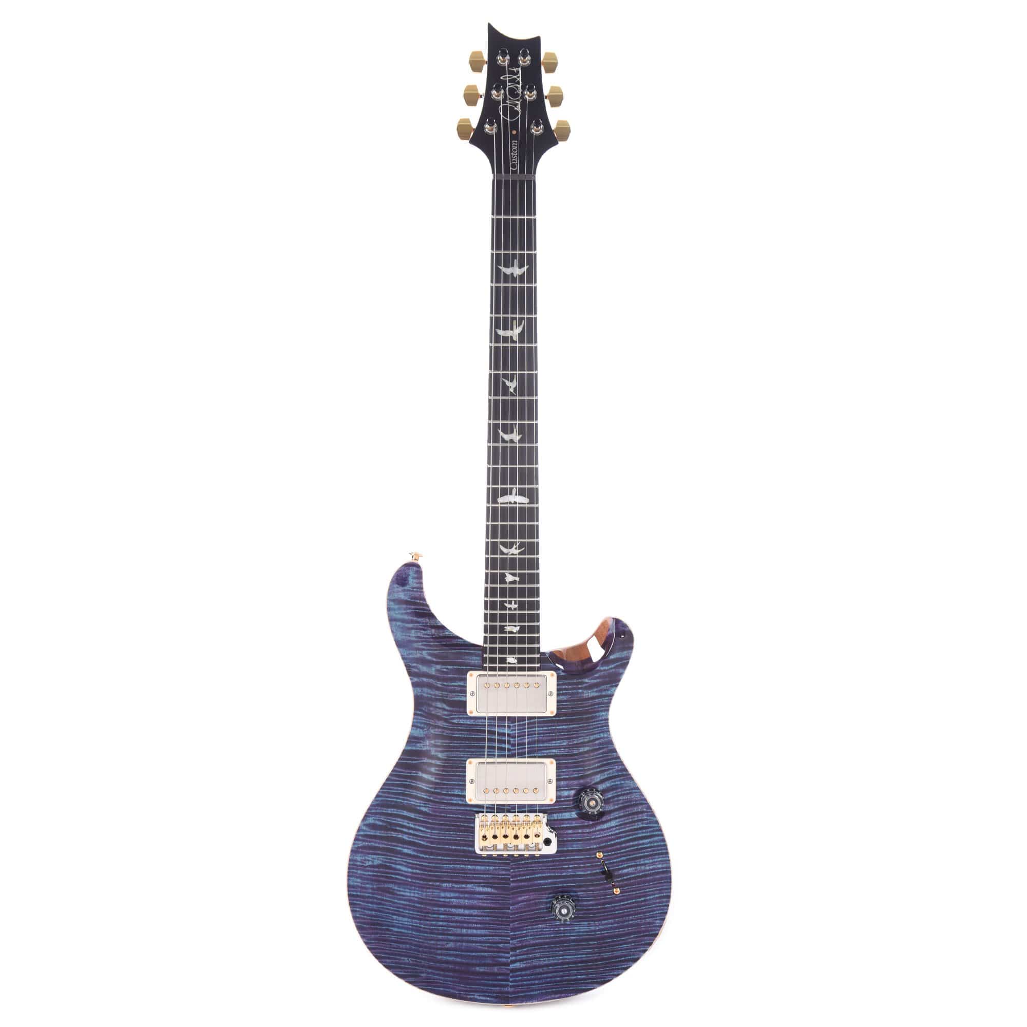 PRS Wood Library Custom 24 Artist Top Flame Violet w/Figured Mahogany Neck, Ebony Fingerboard, & Pattern Thin Neck Electric Guitars / Solid Body