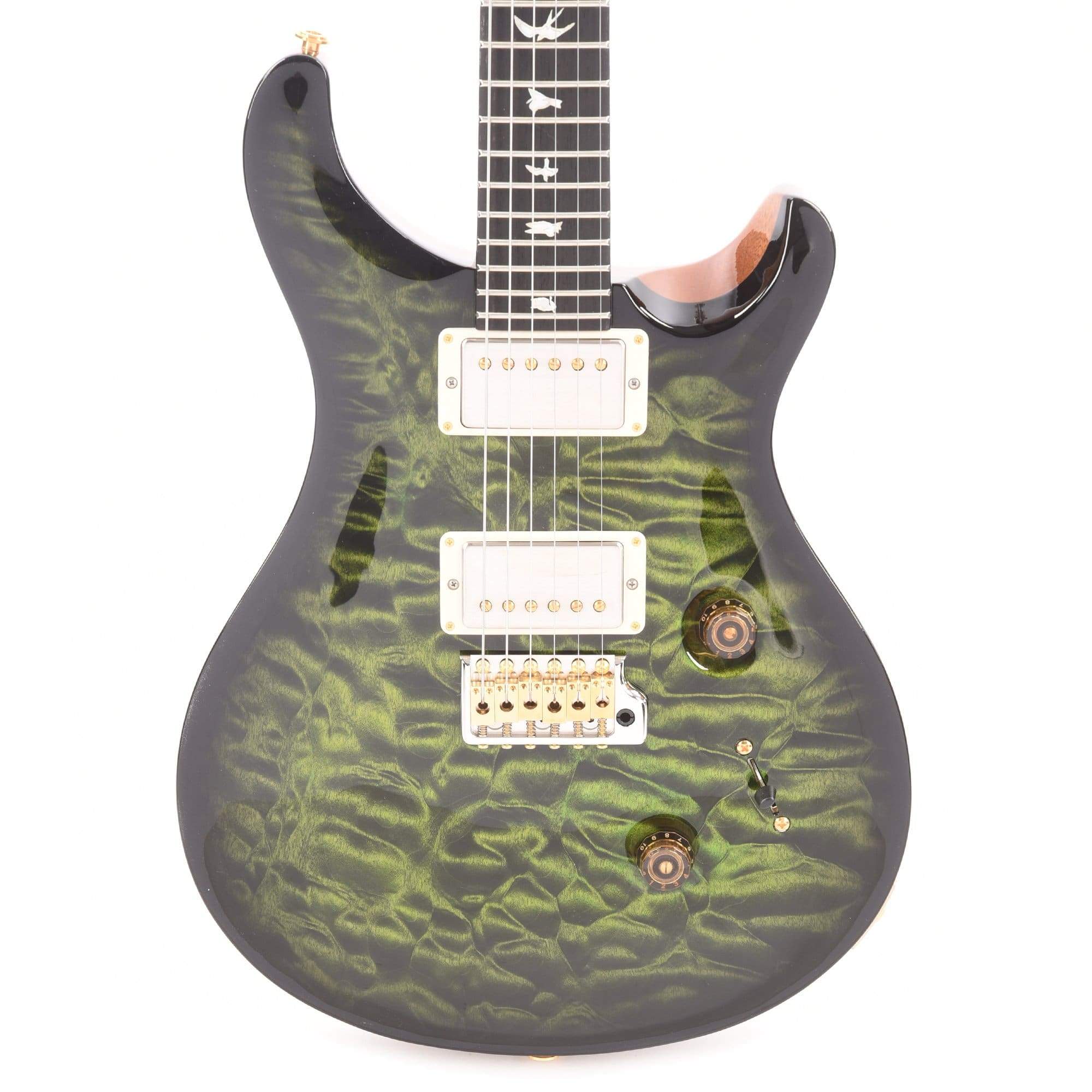 PRS Wood Library Custom 24 Artist Top Quilt Jade Natural Back w/Figured Mahogany Neck & Ebony Fingerboard Electric Guitars / Solid Body