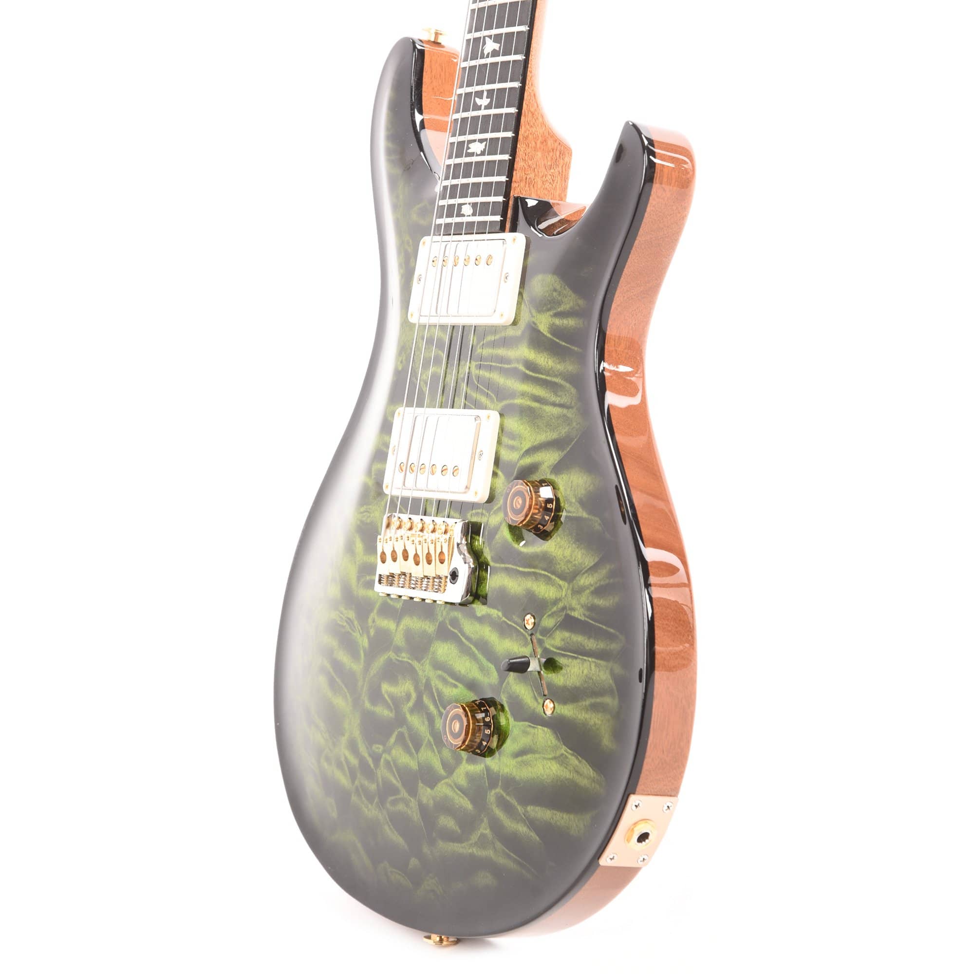 PRS Wood Library Custom 24 Artist Top Quilt Jade Natural Back w/Figured Mahogany Neck & Ebony Fingerboard Electric Guitars / Solid Body