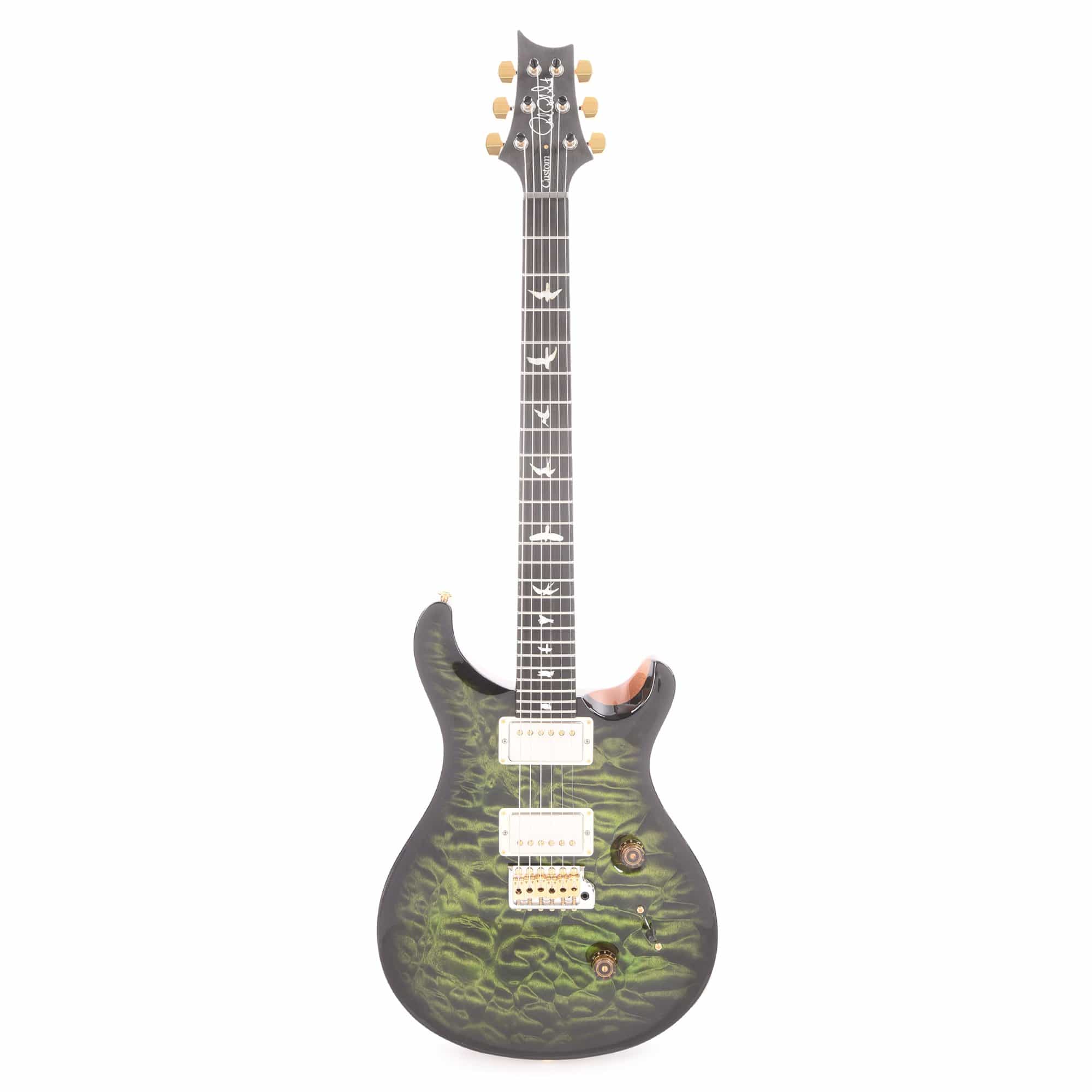 PRS Wood Library Custom 24 Artist Top Quilt Jade Natural Back w/Figured Mahogany Neck & Ebony Fingerboard Electric Guitars / Solid Body