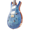 PRS Wood Library Custom 24 Semi-Hollow 10 Top Flame River Blue w/Blue Binding and Microburst, Torrefied Maple Neck & Brazilian Rosewood Fingerboard Electric Guitars / Solid Body