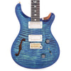 PRS Wood Library Custom 24 Semi-Hollow 10 Top Flame River Blue w/Blue Binding and Microburst, Torrefied Maple Neck & Brazilian Rosewood Fingerboard Electric Guitars / Solid Body