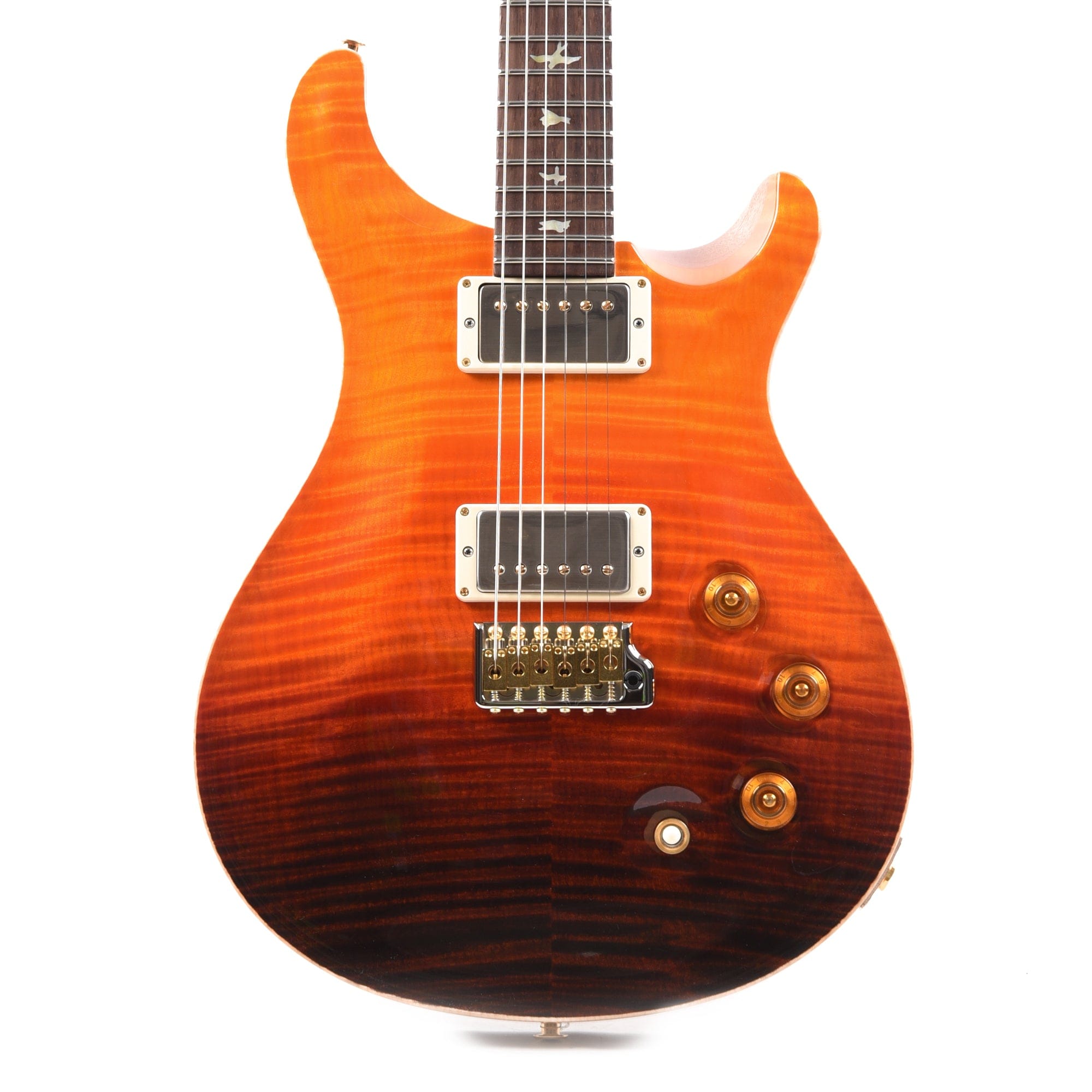 PRS Wood Library DGT 10-Top Flame Orange Fade w/Brazilian Rosewood Fingerboard & Figured Maple Neck Electric Guitars / Solid Body