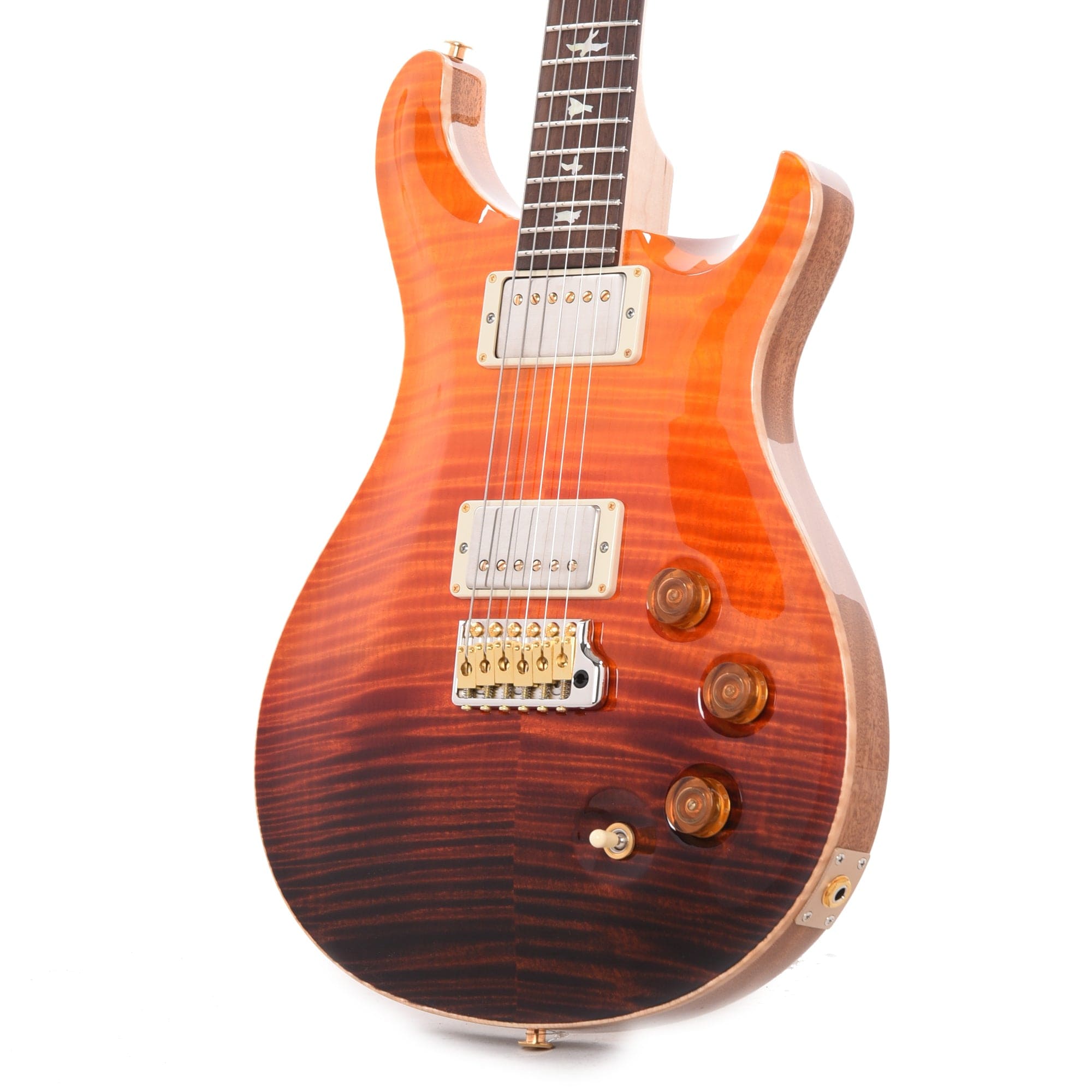 PRS Wood Library DGT 10-Top Flame Orange Fade w/Brazilian Rosewood Fingerboard & Figured Maple Neck Electric Guitars / Solid Body