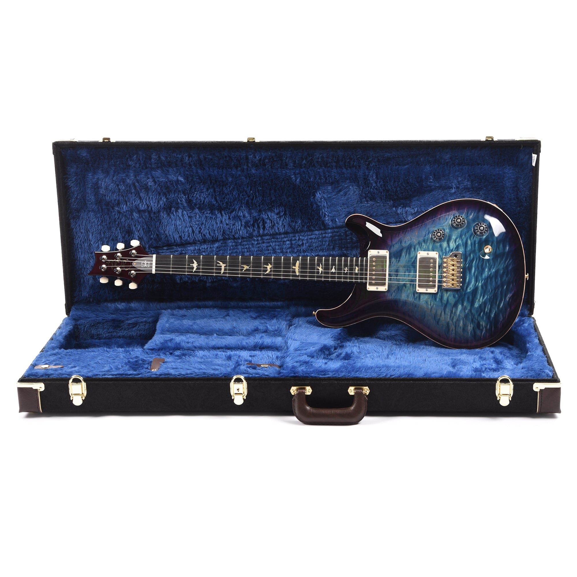 PRS Wood Library DGT 10-Top Quilt Aquableux with Purple Burst w/Ebony Fingerboard & Figured Mahogany Neck Electric Guitars / Solid Body