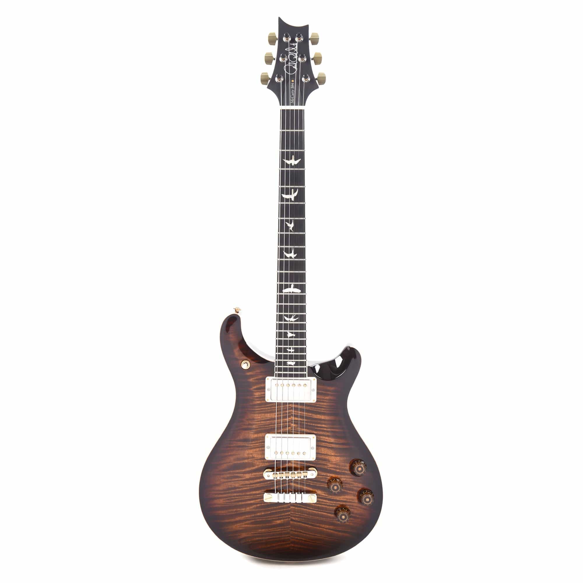 PRS Wood Library McCarty 594 10 Top Flame Black Gold Burst w/Ebony Fingerboard, Korina Back & Neck Electric Guitars / Solid Body