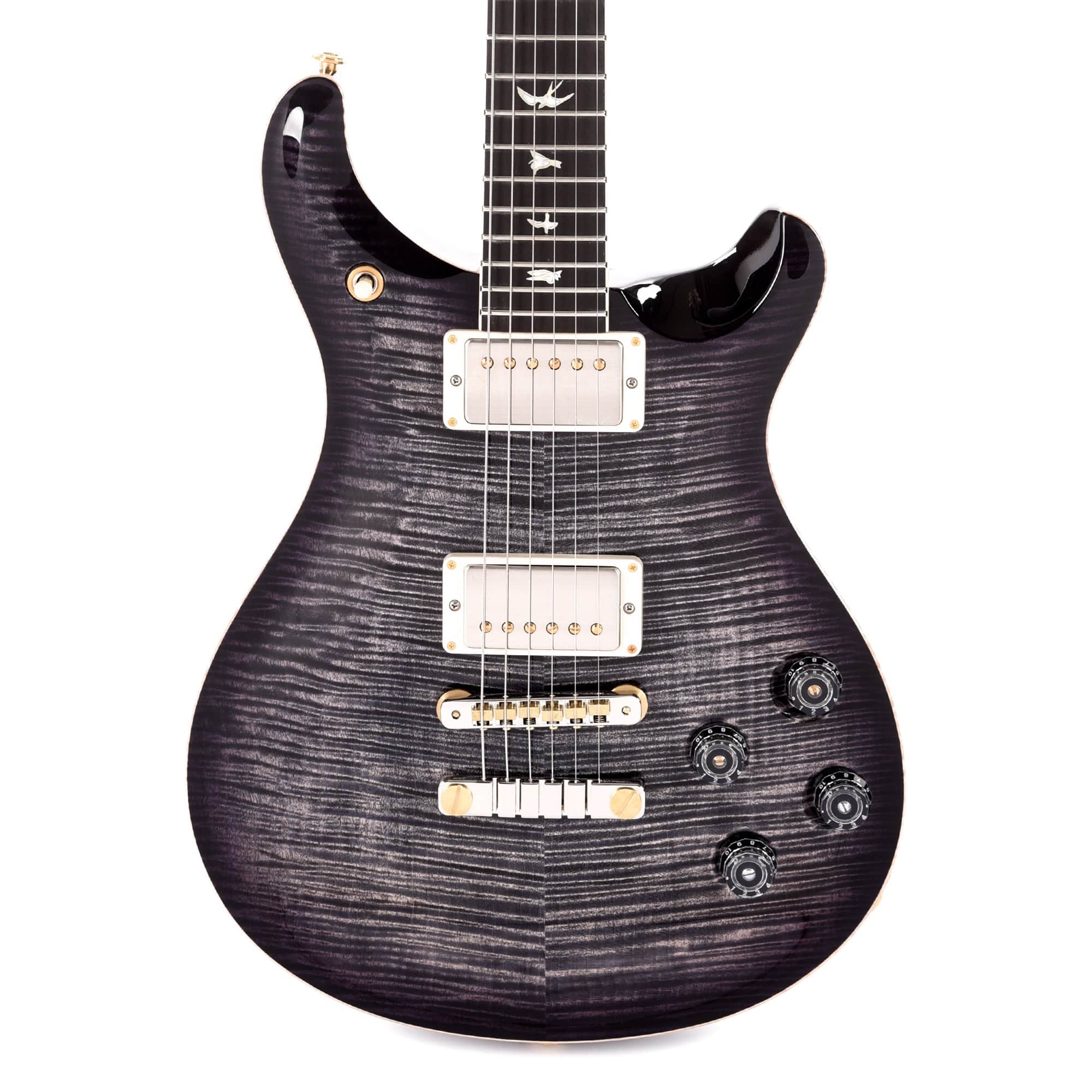PRS Wood Library McCarty 594 10 Top Flame Charcoal Purple Burst w/Stained Figured Maple Neck & African Blackwood Fingerboard Electric Guitars / Solid Body