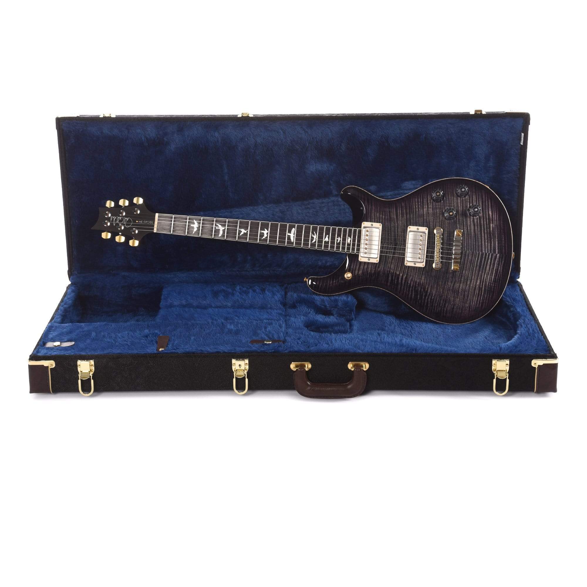 PRS Wood Library McCarty 594 10 Top Flame Charcoal Purple Burst w/Stained Figured Maple Neck & African Blackwood Fingerboard Electric Guitars / Solid Body