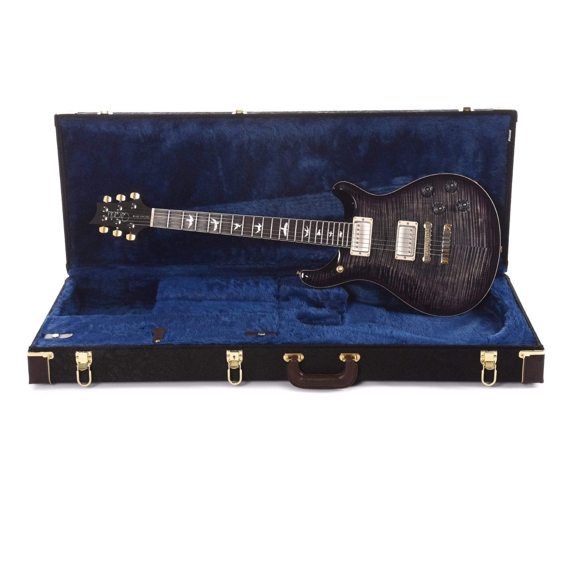PRS Wood Library McCarty 594 10 Top Flame Charcoal Purple Burst w/Stained Figured Maple Neck & African Blackwood Fingerboard Electric Guitars / Solid Body