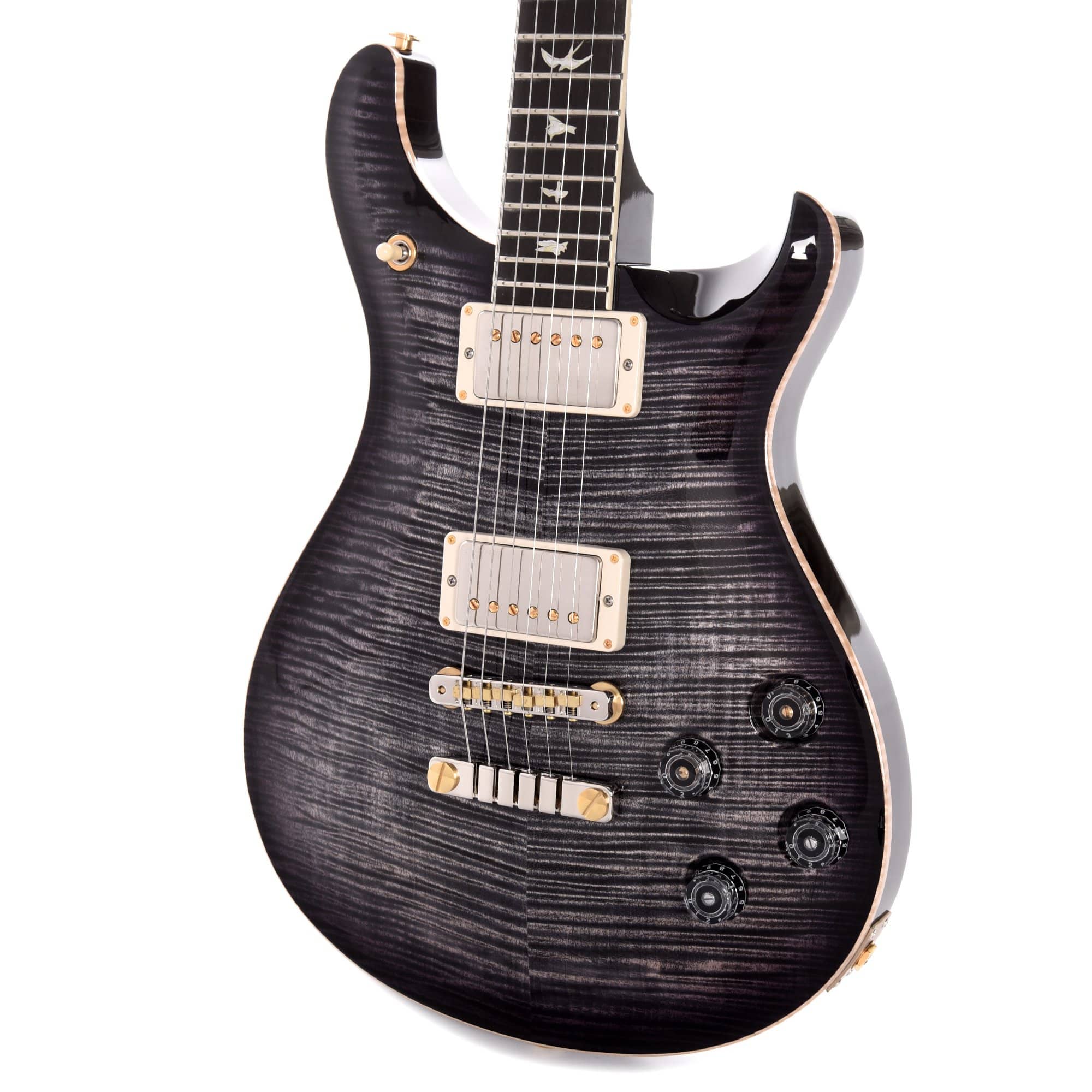 PRS Wood Library McCarty 594 10 Top Flame Charcoal Purple Burst w/Stained Figured Maple Neck & African Blackwood Fingerboard Electric Guitars / Solid Body