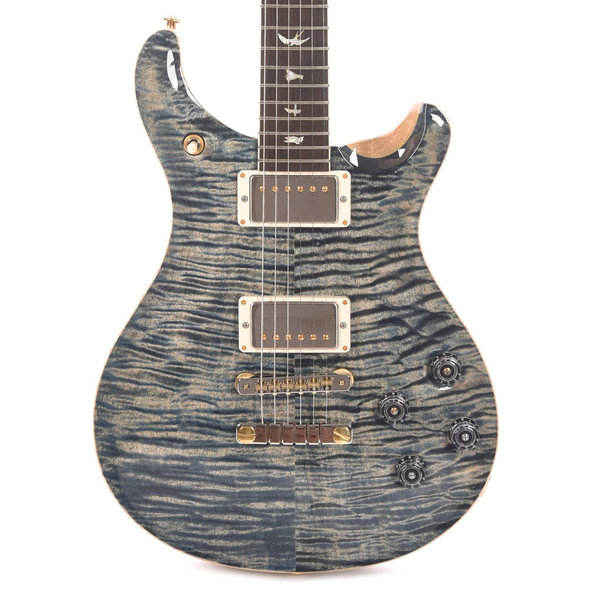 PRS Wood Library McCarty 594 10 Top Flame Faded Whale Blue Natural Back w/Brazilian Rosewood Fingerboard, Korina Back & Neck Electric Guitars / Solid Body