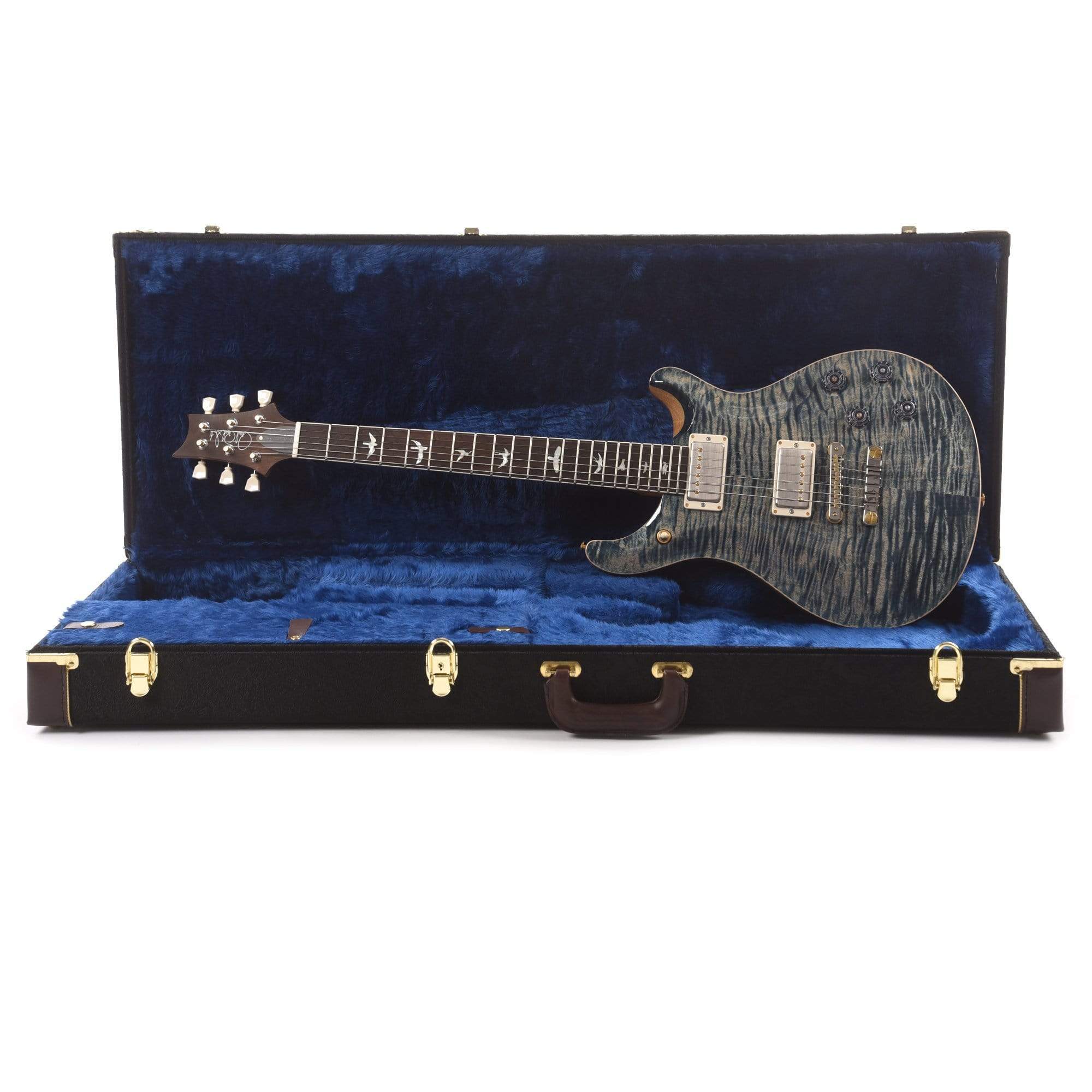 PRS Wood Library McCarty 594 10 Top Flame Faded Whale Blue Natural Back w/Brazilian Rosewood Fingerboard, Korina Back & Neck Electric Guitars / Solid Body