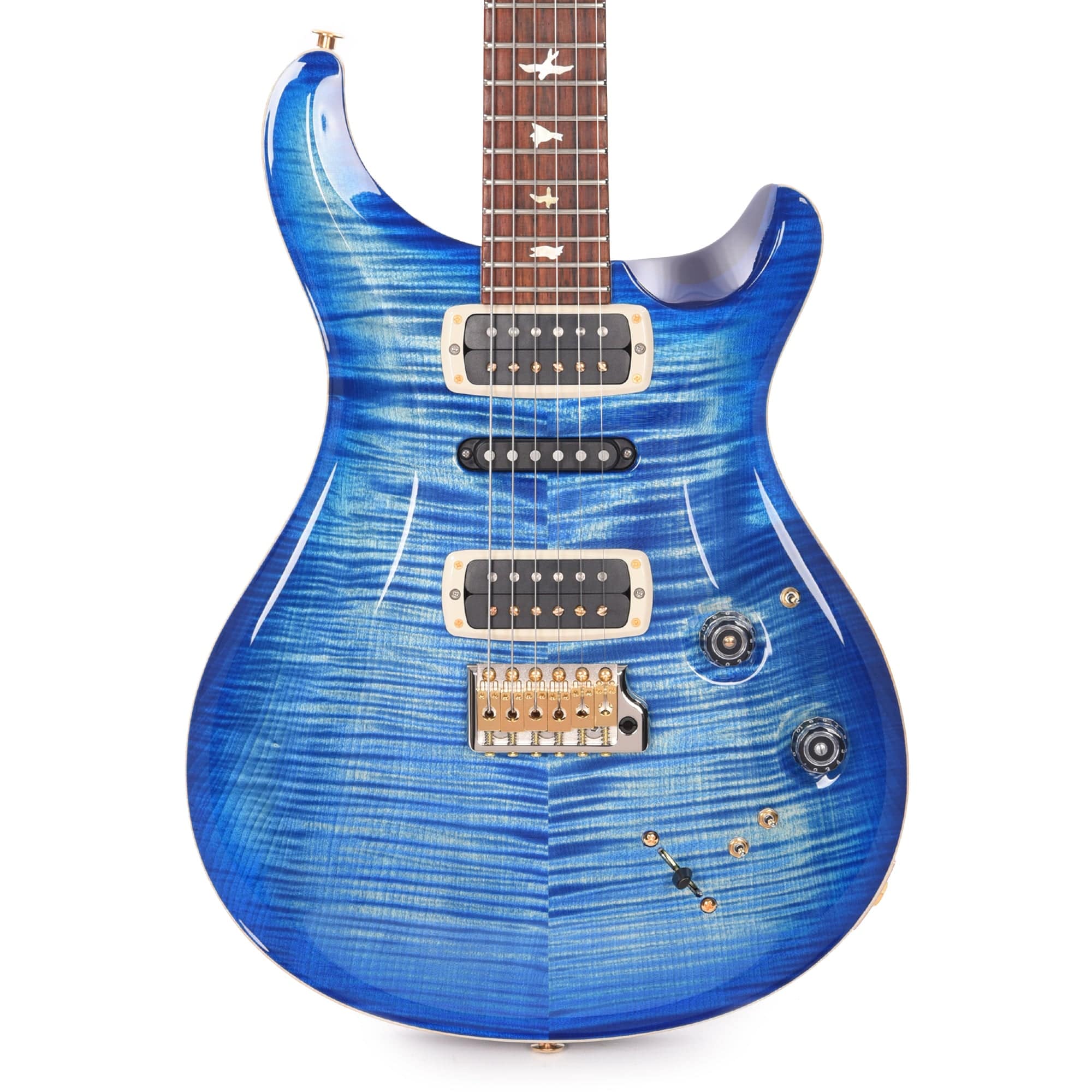 PRS Wood Library Modern Eagle V 10-Top Flame Faded Blue Burst w/Cocobolo Fingerboard & Stained Figured Maple Neck Electric Guitars / Solid Body