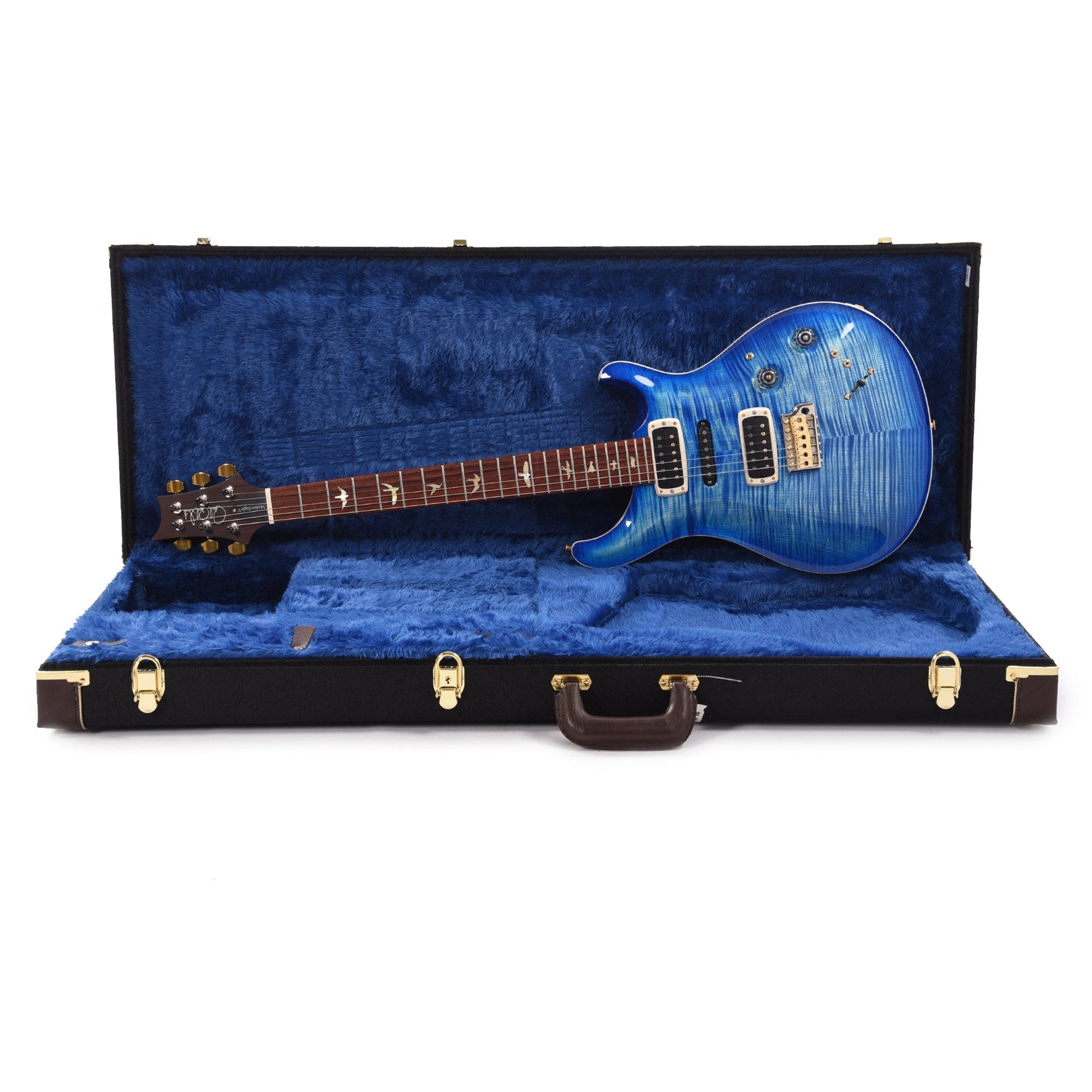 PRS Wood Library Modern Eagle V 10-Top Flame Faded Blue Burst w/Cocobolo Fingerboard & Stained Figured Maple Neck Electric Guitars / Solid Body