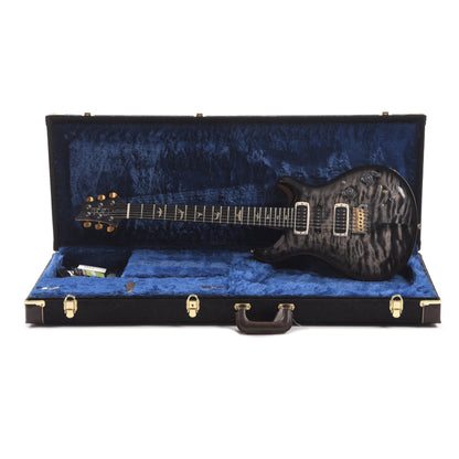 PRS Wood Library Modern Eagle V 10-Top Quilt Trampas Green Fade Micro Burst Blue Binding w/Ebony Fingerboard & Stained Figured Maple Neck Electric Guitars / Solid Body
