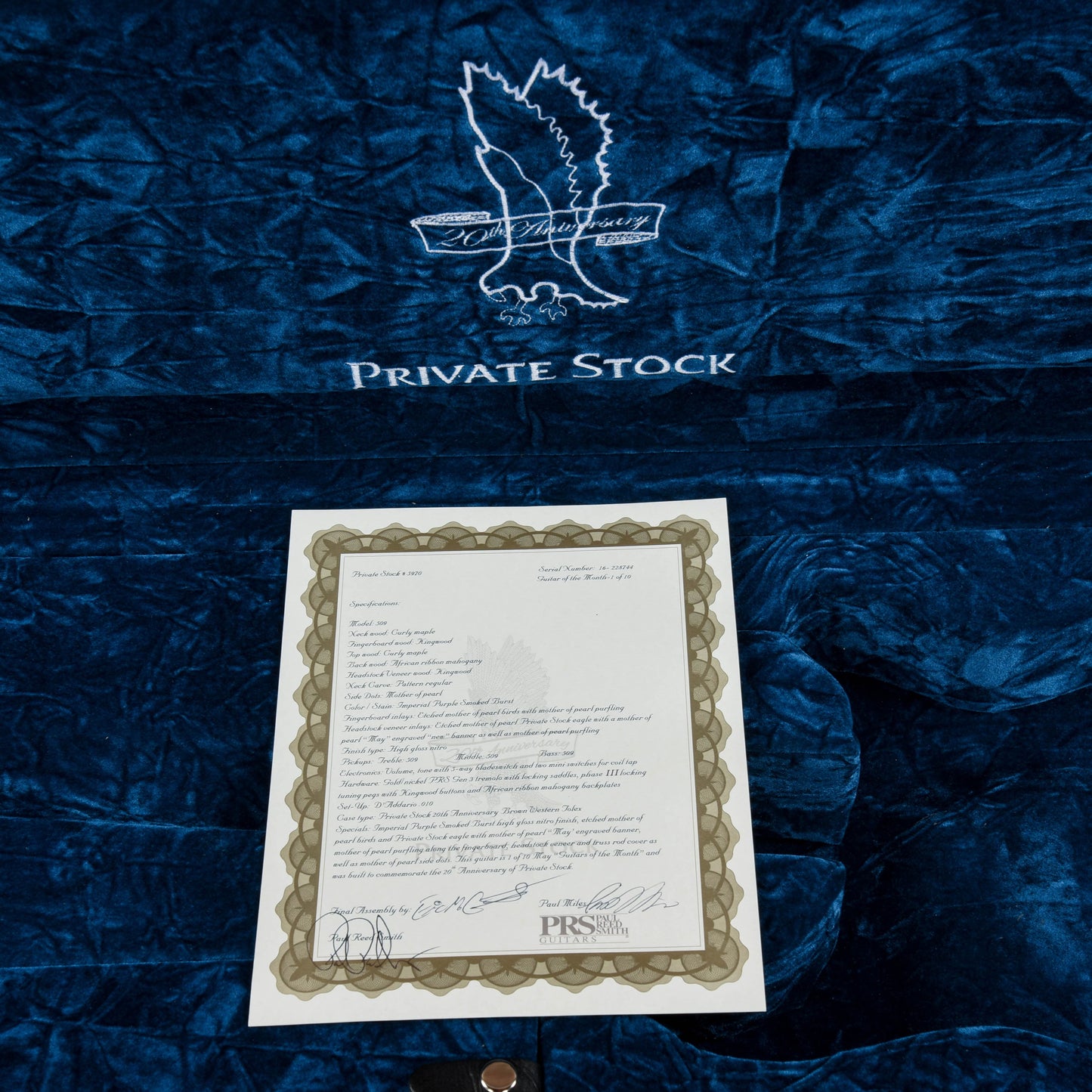 PRS Private Stock 509 2016 Imperial Purple Smoked Burst