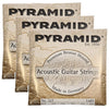 Pyramid 327 Acoustic Premium Phosphor Bronze Light 12-52 (3 Pack Bundle) Accessories / Strings / Guitar Strings