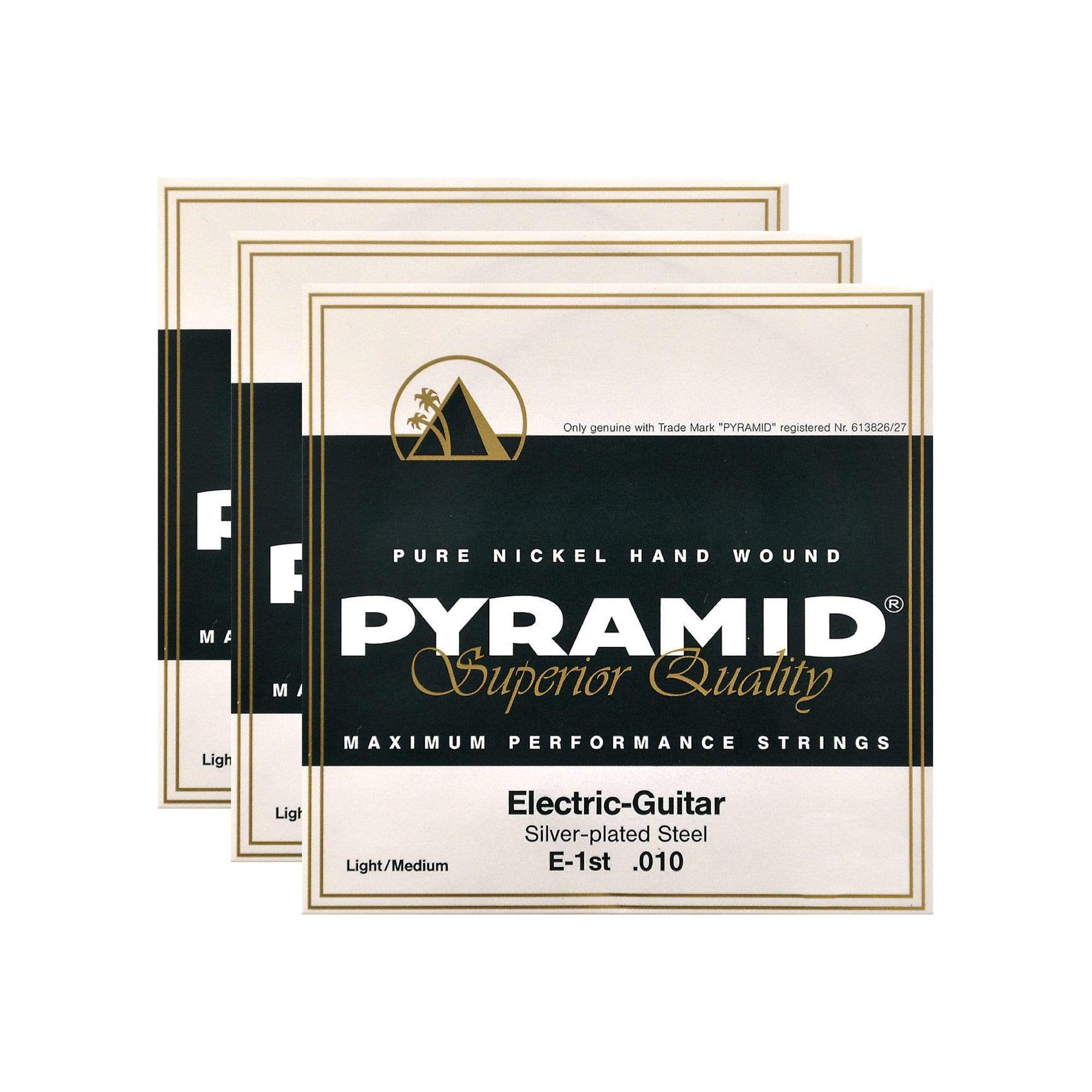 Pyramid Electric Round Wound Light/Med 10-48 3 Pack Bundle – Chicago ...