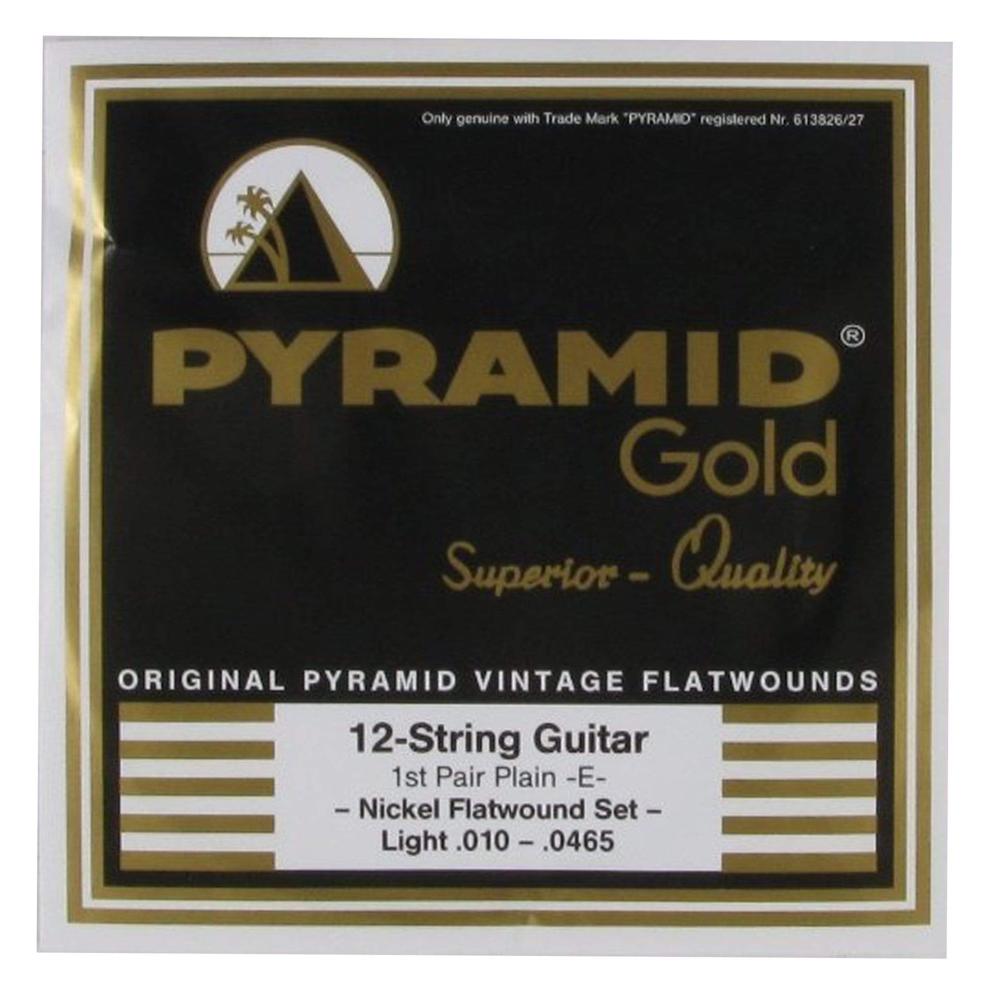 Pyramid Gold Electric Flatwound 12-String Light 10-46.5 (12 Pack Bundle) Accessories / Strings / Guitar Strings